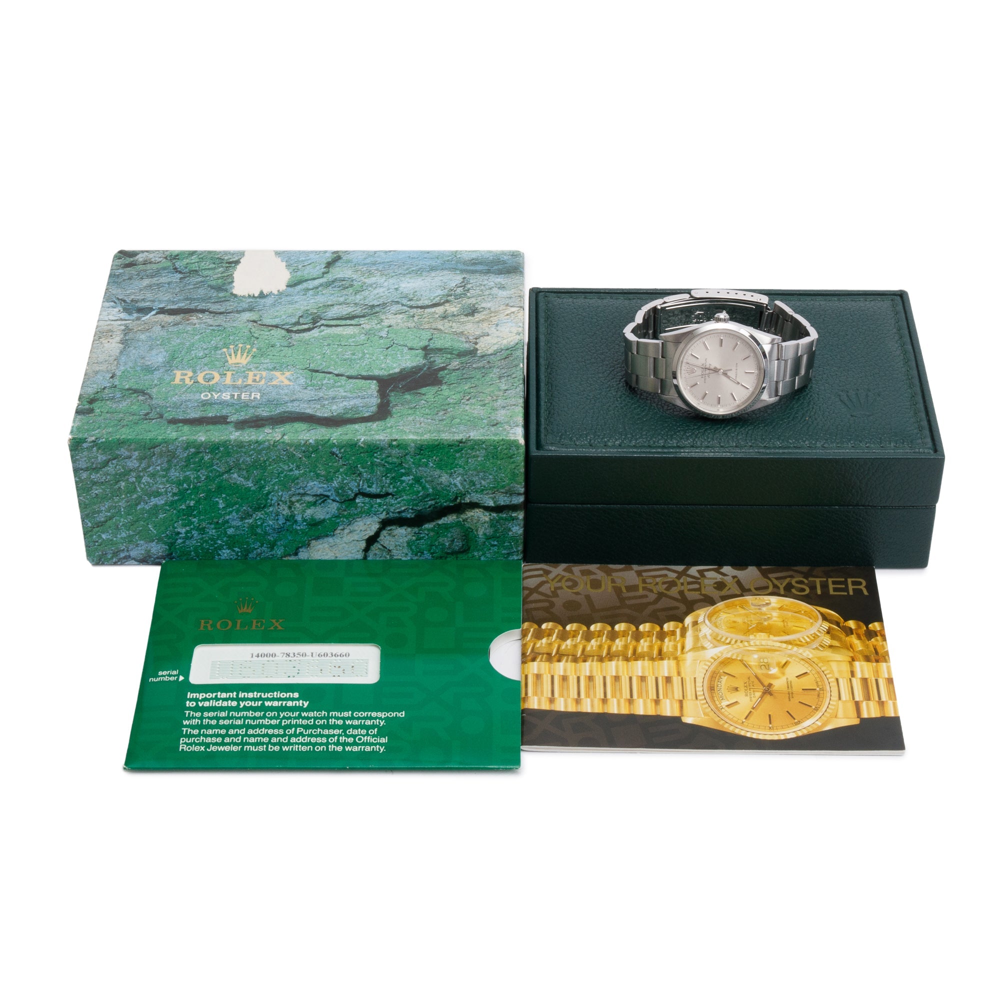 Rolex Stainless Steel Oyster Perpetual Air King 34 MM Watch 14000 w/ Box & Papers