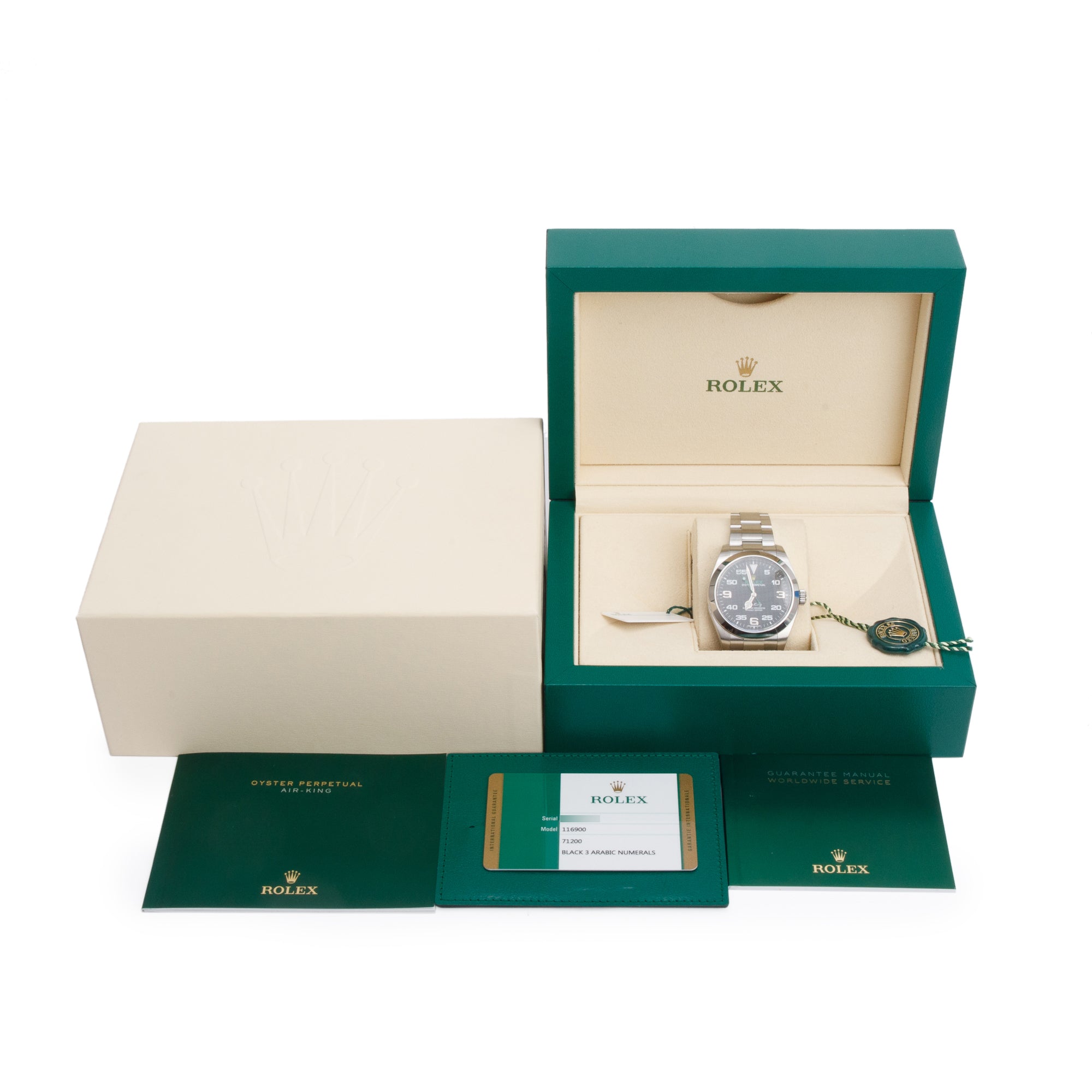 Rolex Stainless Steel Oyster Perpetual Air King 40 MM Watch 116900 w/ Box & Papers