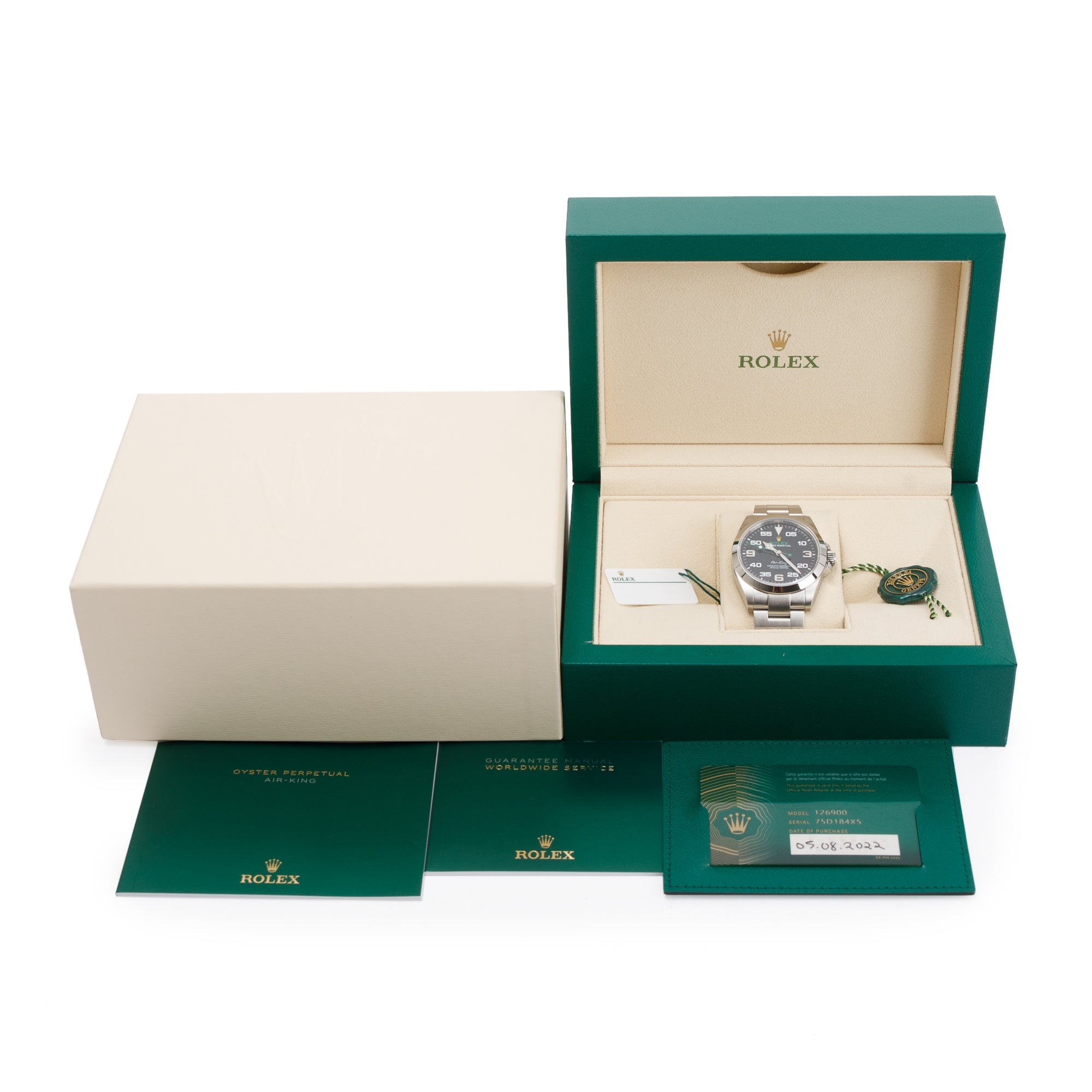 Rolex Stainless Steel Oyster Perpetual Air King 40 MM Watch W/ Box & Papers