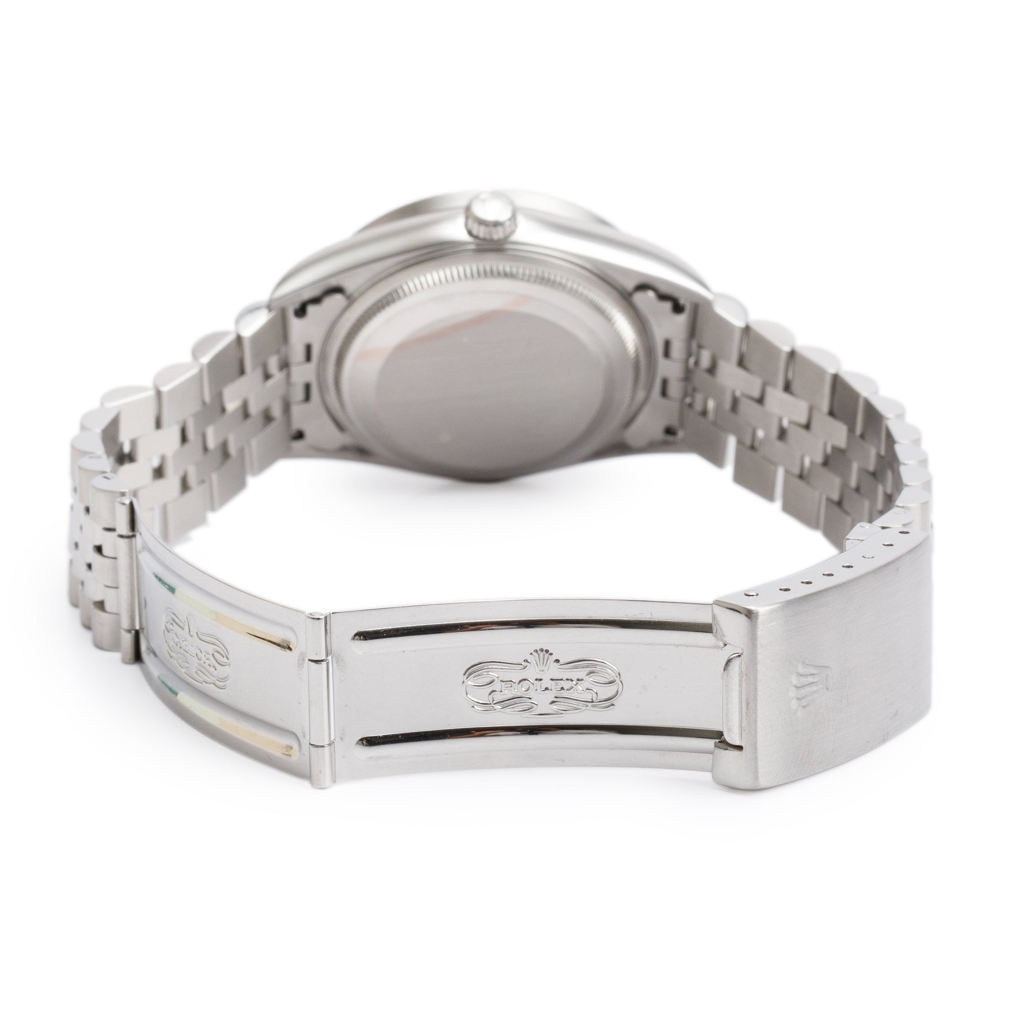 Rolex Stainless Steel Oyster Perpetual Date 34 MM Watch Blue Dial 15210