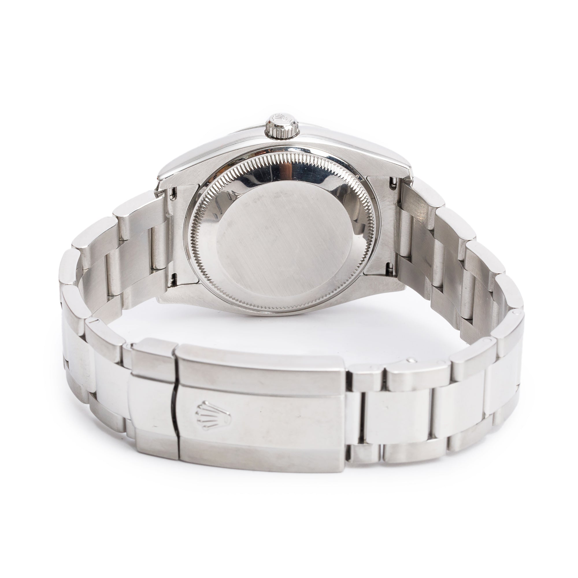 Rolex Stainless Steel Oyster Perpetual Date 34 MM Watch White Dial 115210 w/ Box & Papers