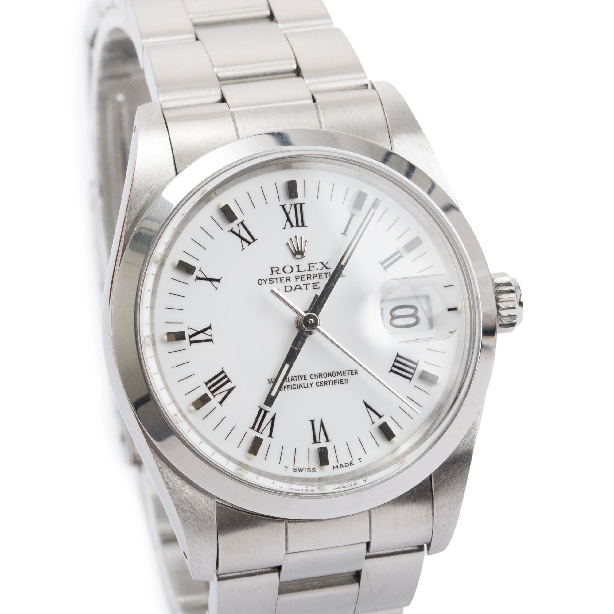 Rolex Stainless Steel Oyster Perpetual Date 34 MM Watch w/ Box & Papers