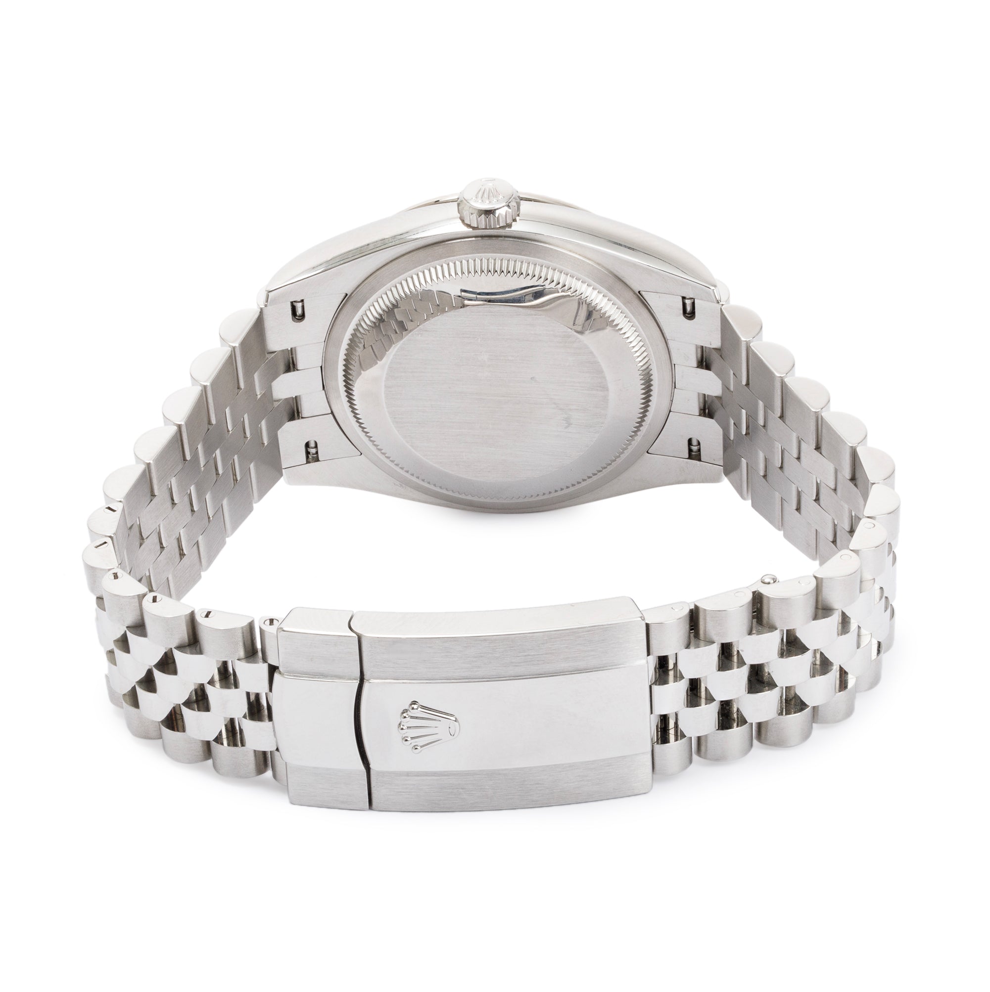 Rolex Stainless Steel Oyster Perpetual Datejust 36 MM Blue DIamond Dial Watch w/ Box & Papers