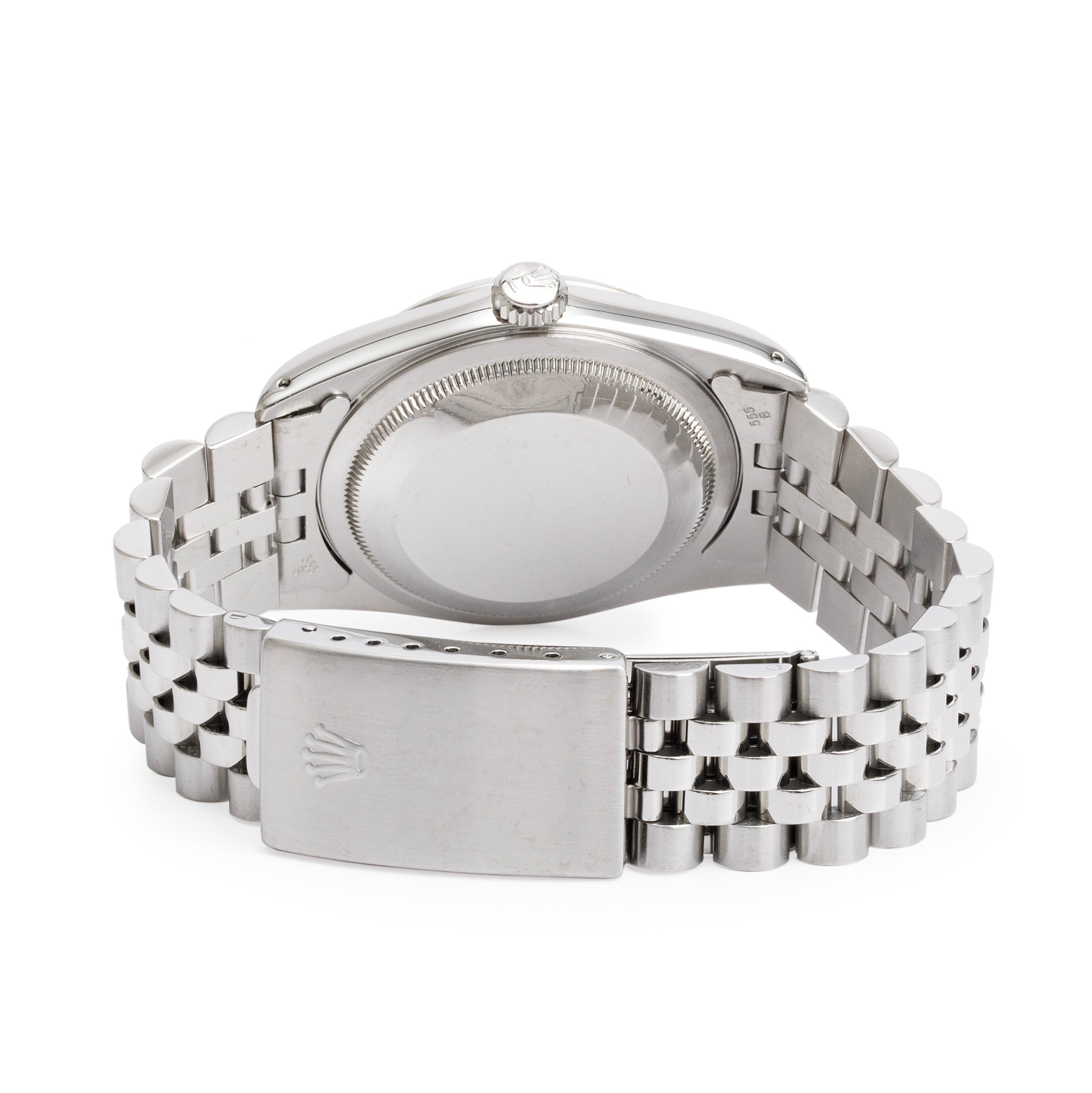 Rolex Stainless Steel Oyster Perpetual Datejust 36 MM Watch Mother of Pearl Diamond Dial 16234