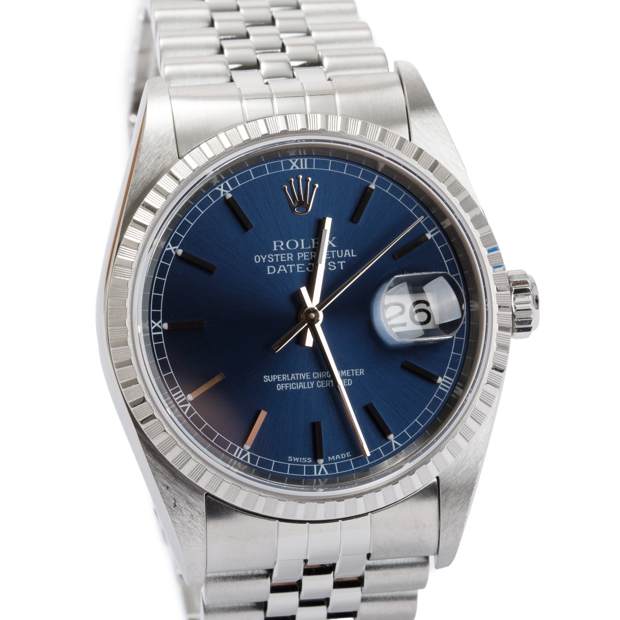 Rolex Stainless Steel Oyster Perpetual Datejust 36 MM Watch w/ Box & Papers