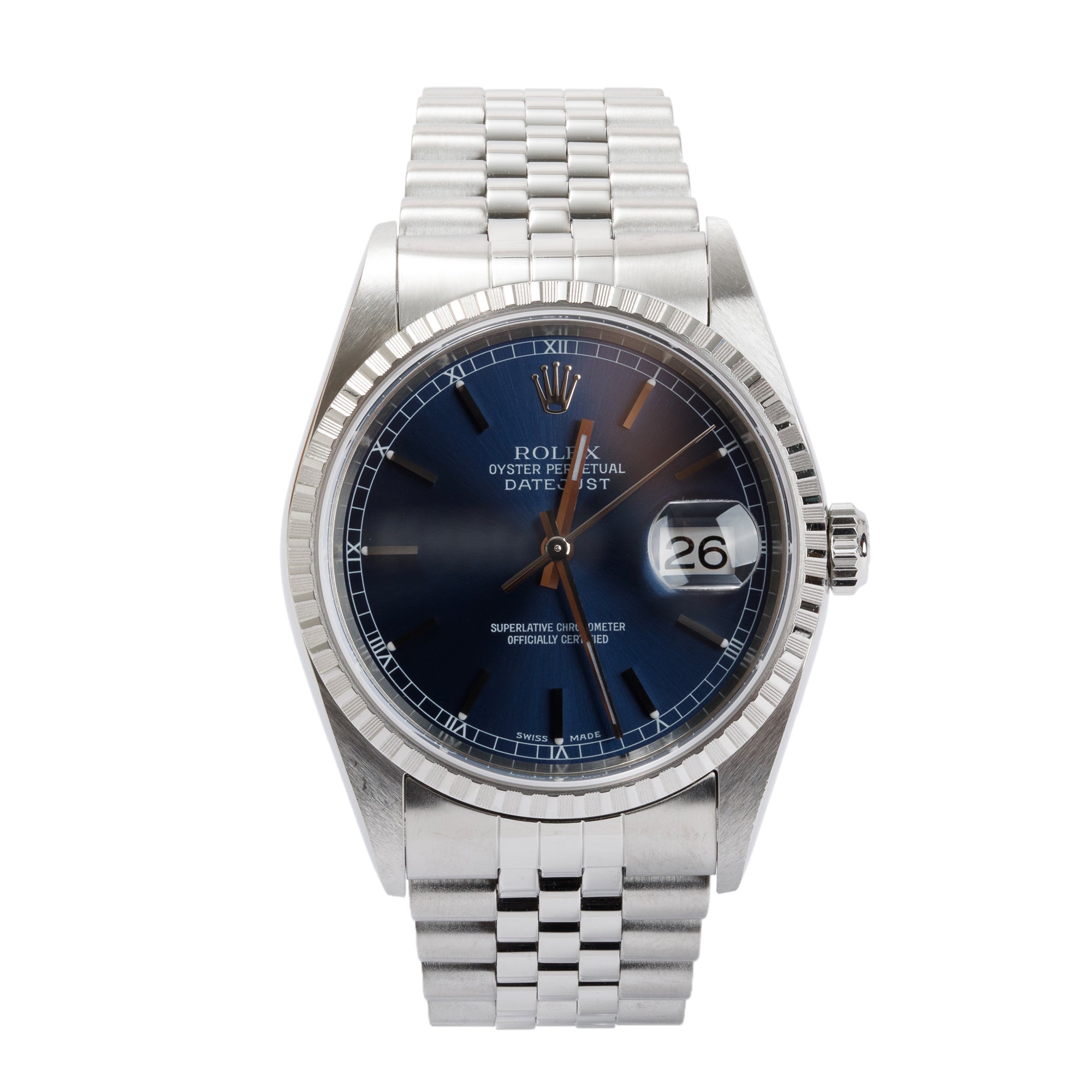 Rolex Stainless Steel Oyster Perpetual Datejust 36 MM Watch w/ Box & Papers