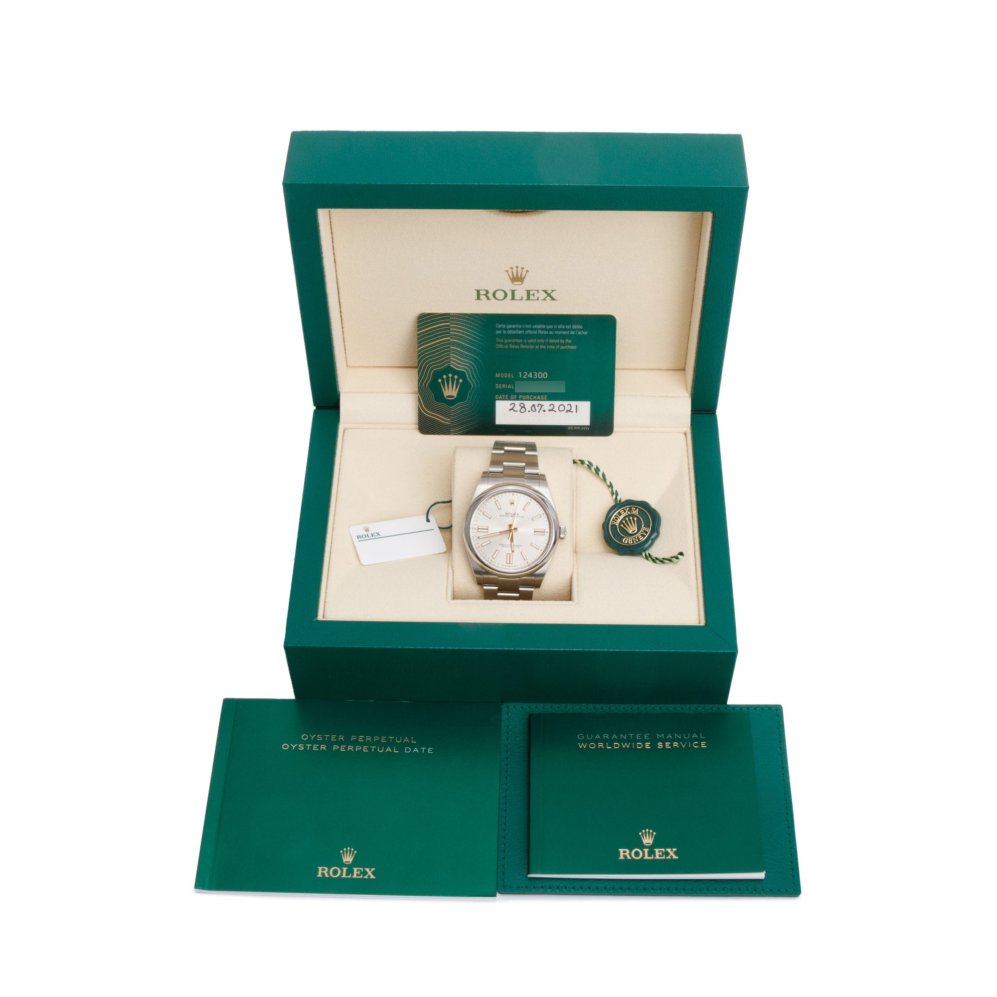 Rolex Stainless Steel Oyster Perpetual Datejust 41 MM Watch 124300 w/ Box & Papers