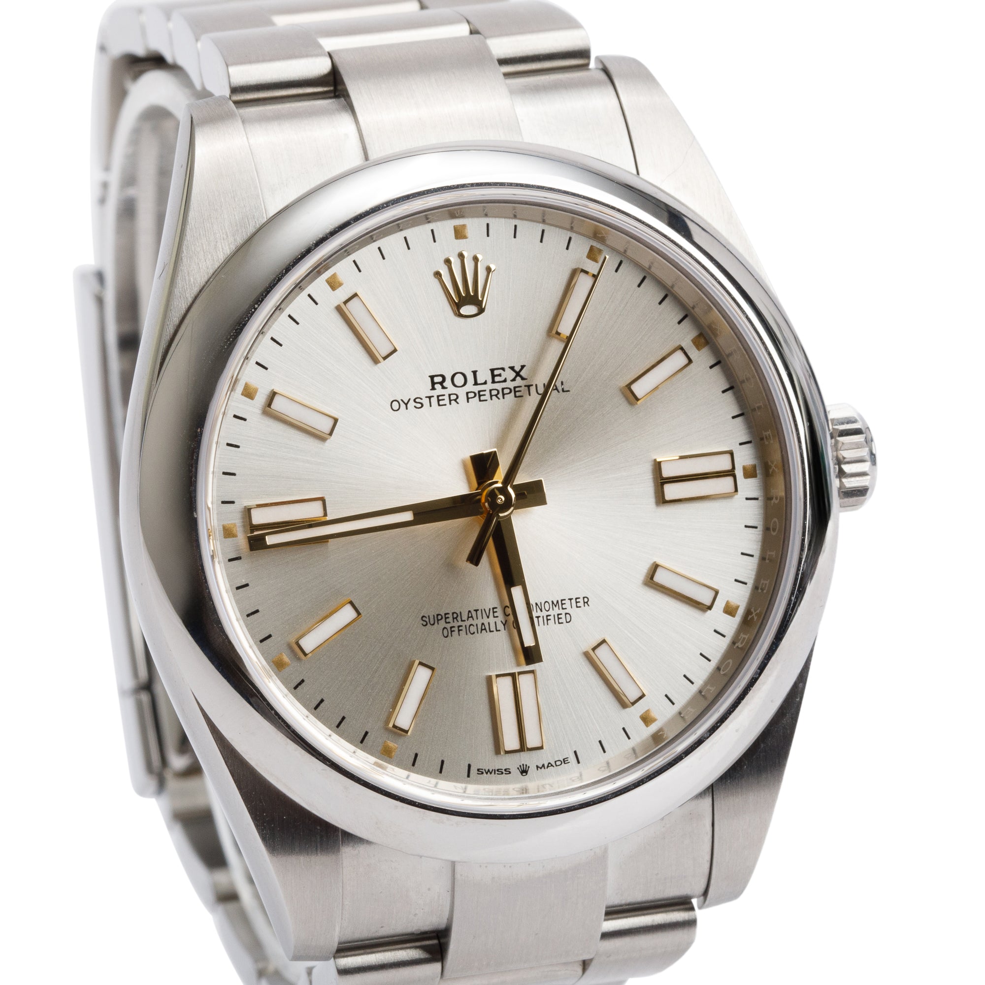 Rolex Stainless Steel Oyster Perpetual Datejust 41 MM Watch 124300 w/ Box & Papers
