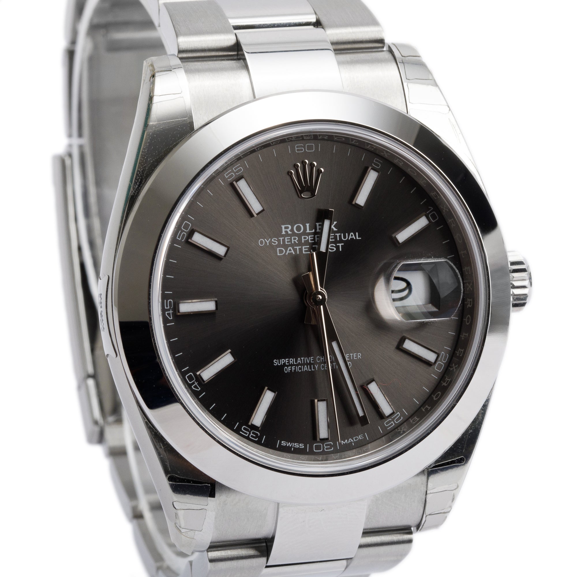 Rolex Stainless Steel Oyster Perpetual Datejust 41 MM Watch 126300 w/ Box