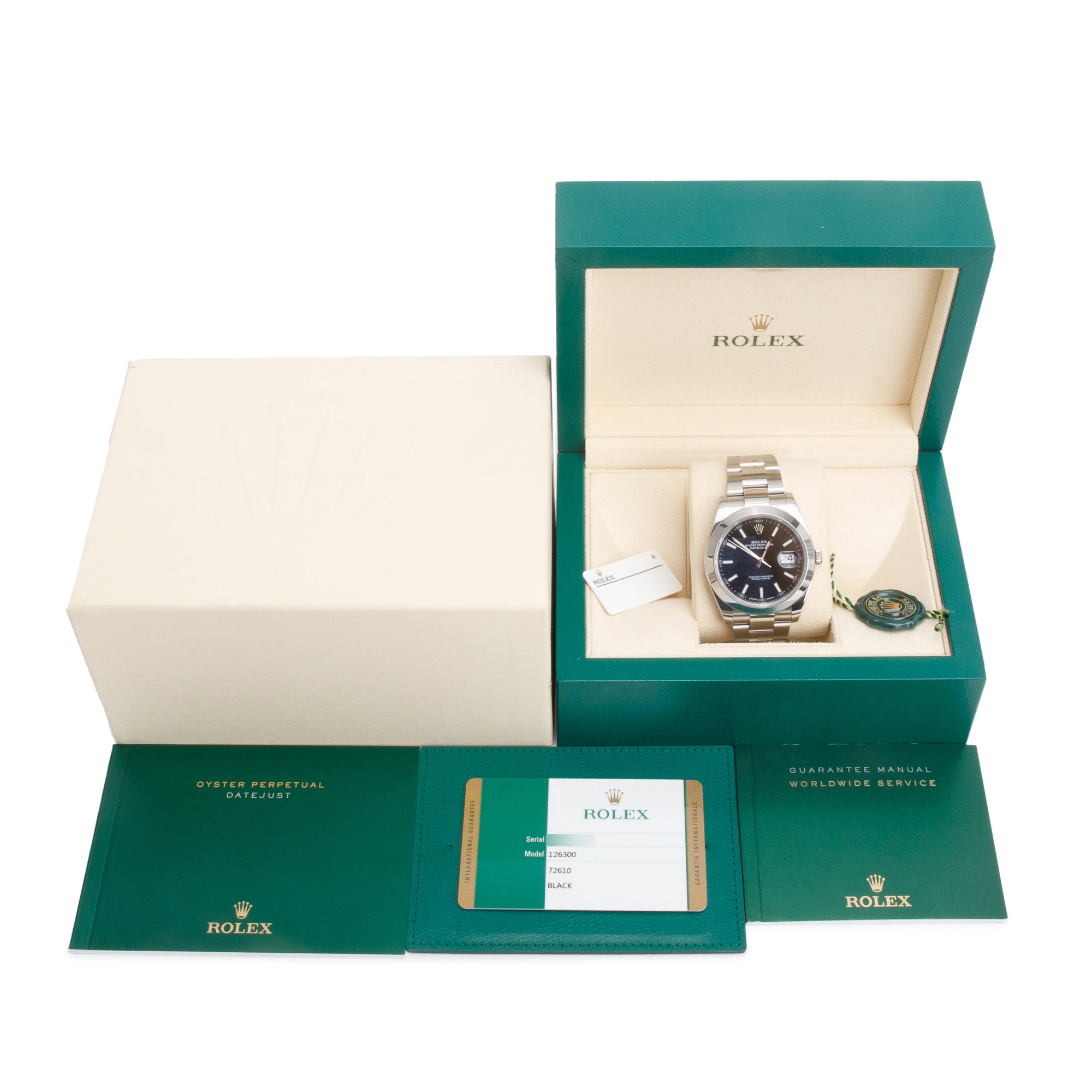 Rolex Stainless Steel Oyster Perpetual Datejust 41 MM Watch 126300 w/ Box & Papers