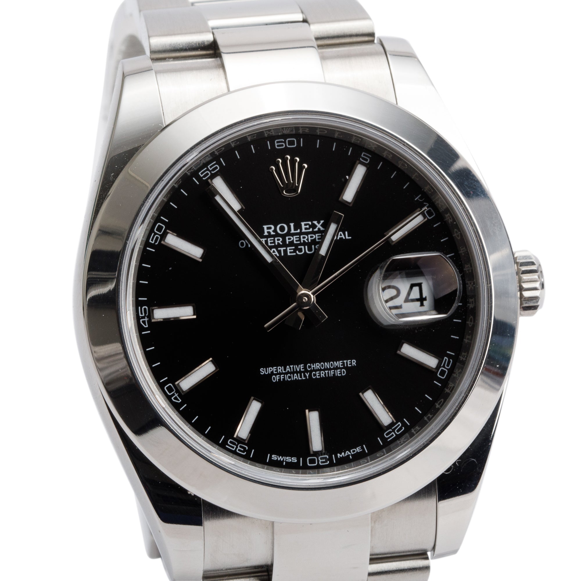 Rolex Stainless Steel Oyster Perpetual Datejust 41 MM Watch 126300 w/ Box & Papers