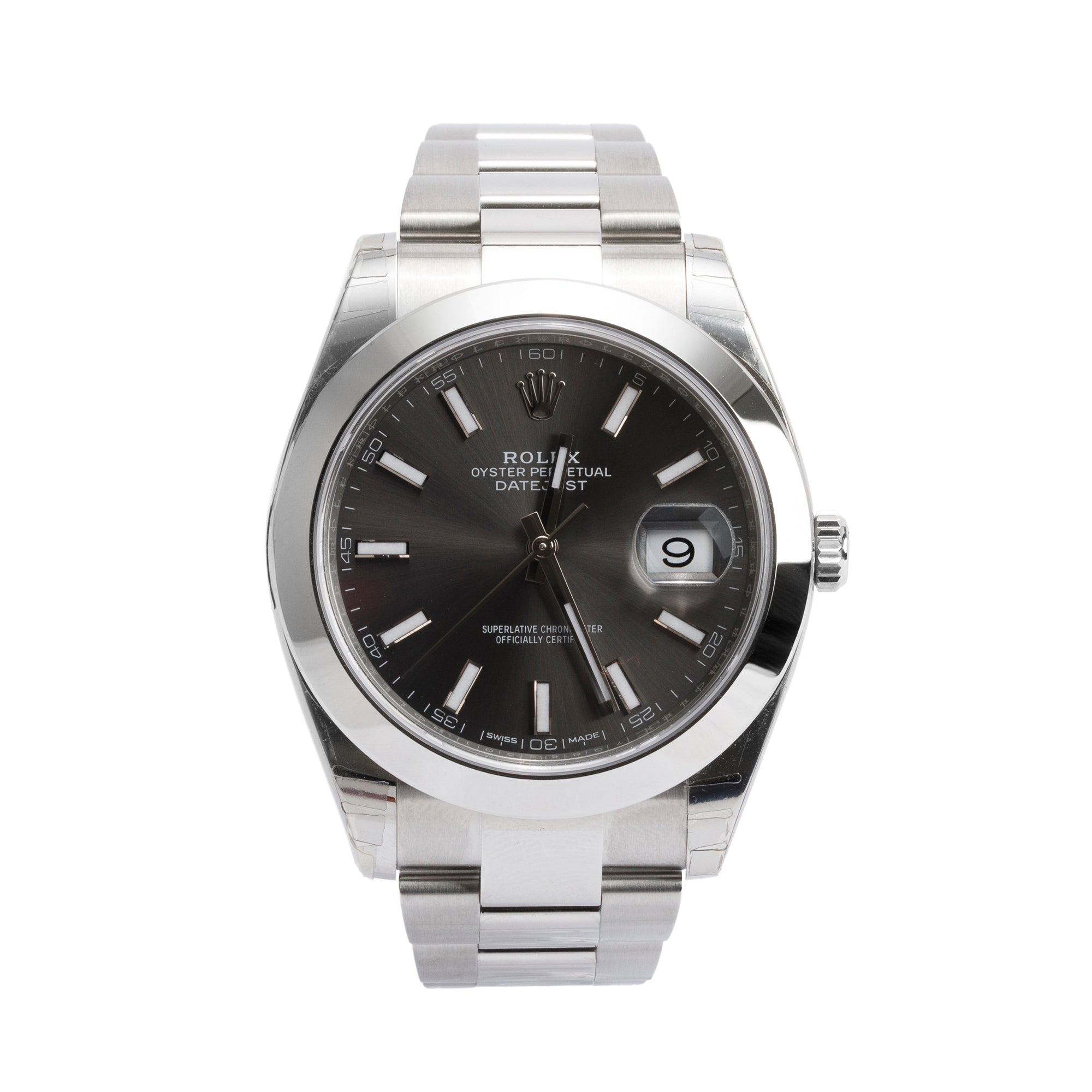 Rolex Stainless Steel Oyster Perpetual Datejust 41 MM Watch 126300 w/ Box