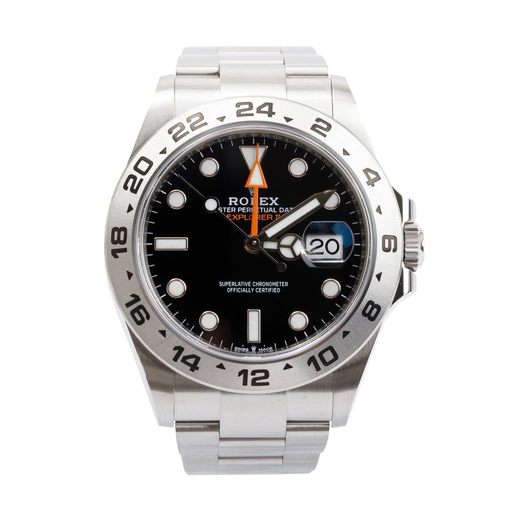 Rolex Stainless Steel Oyster Perpetual Explorer II 42mm Watch w/ Box & Papers