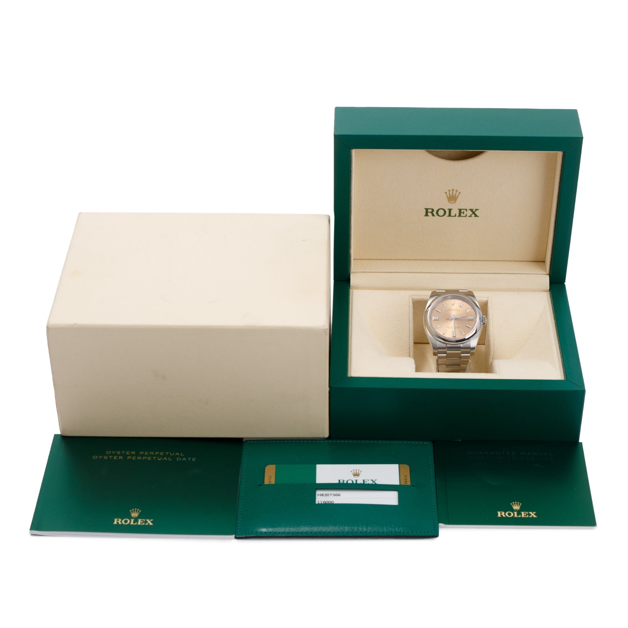 Rolex Stainless Steel Oyster Perpetual White Grape 36 MM Watch w/ Box & Papers