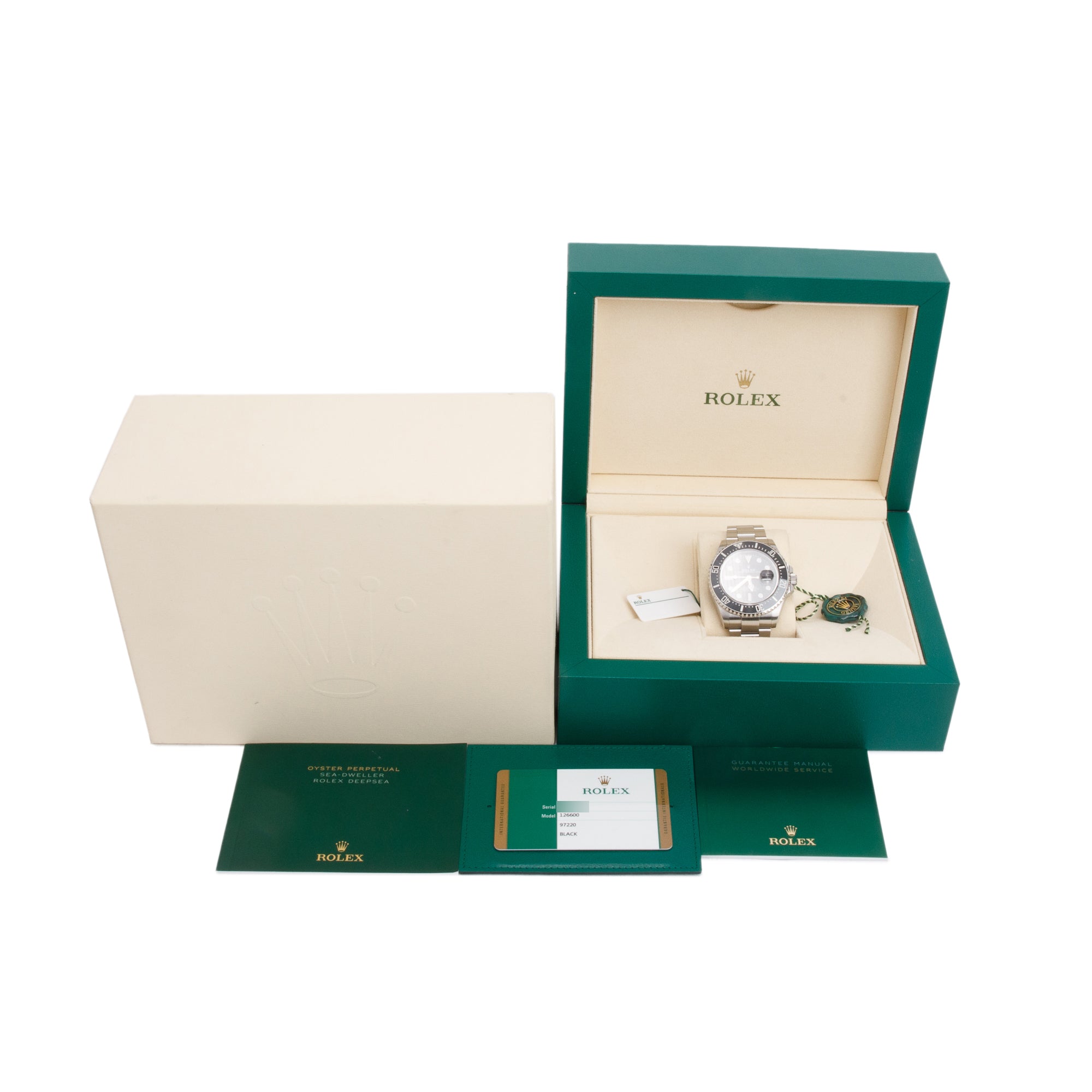 Rolex Stainless Steel Sea-Dweller 43 MM Automatic Watch 126600 w/ Box & Papers