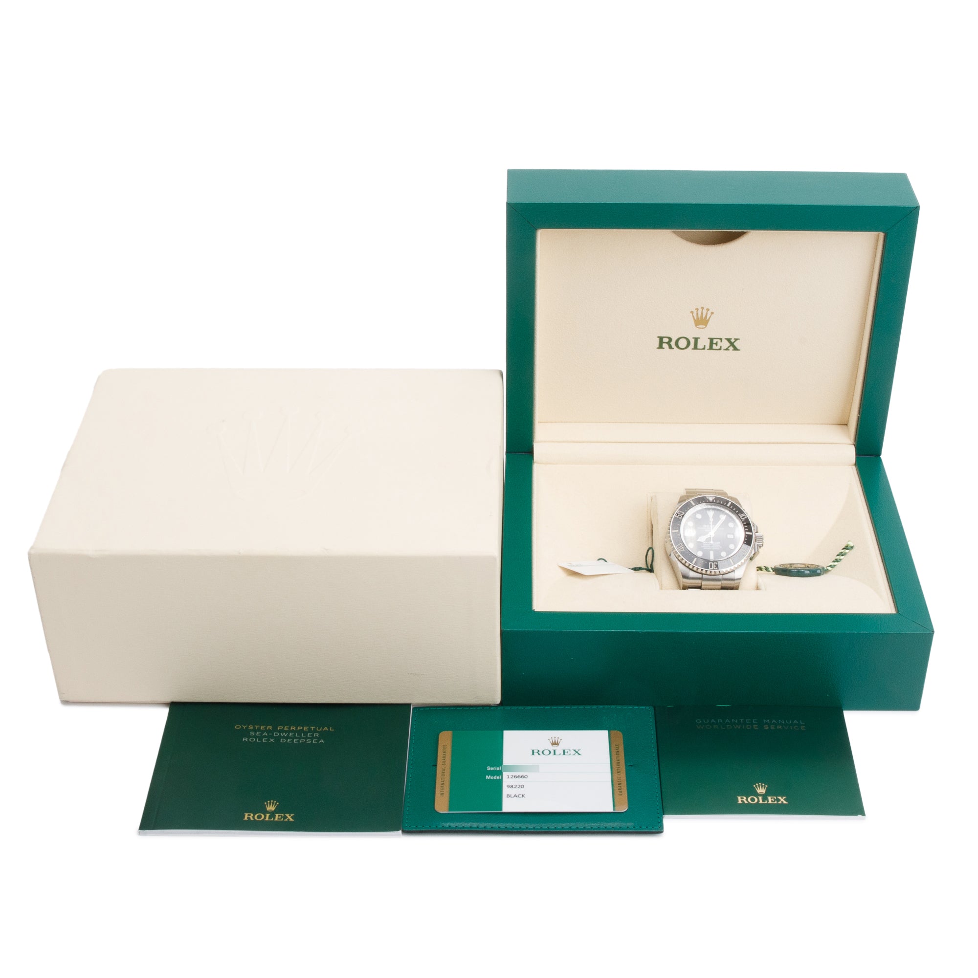 Rolex Stainless Steel Sea-Dweller Deepsea 44 MM Automatic Watch 126660 w/ Box & Papers