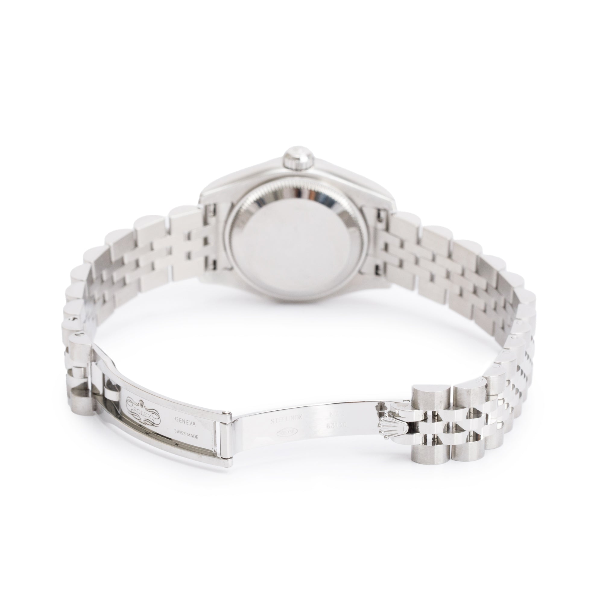 Rolex Stainless Steel Silver Blue Dial 26 MM Datejust Watch 179174 w/ Papers