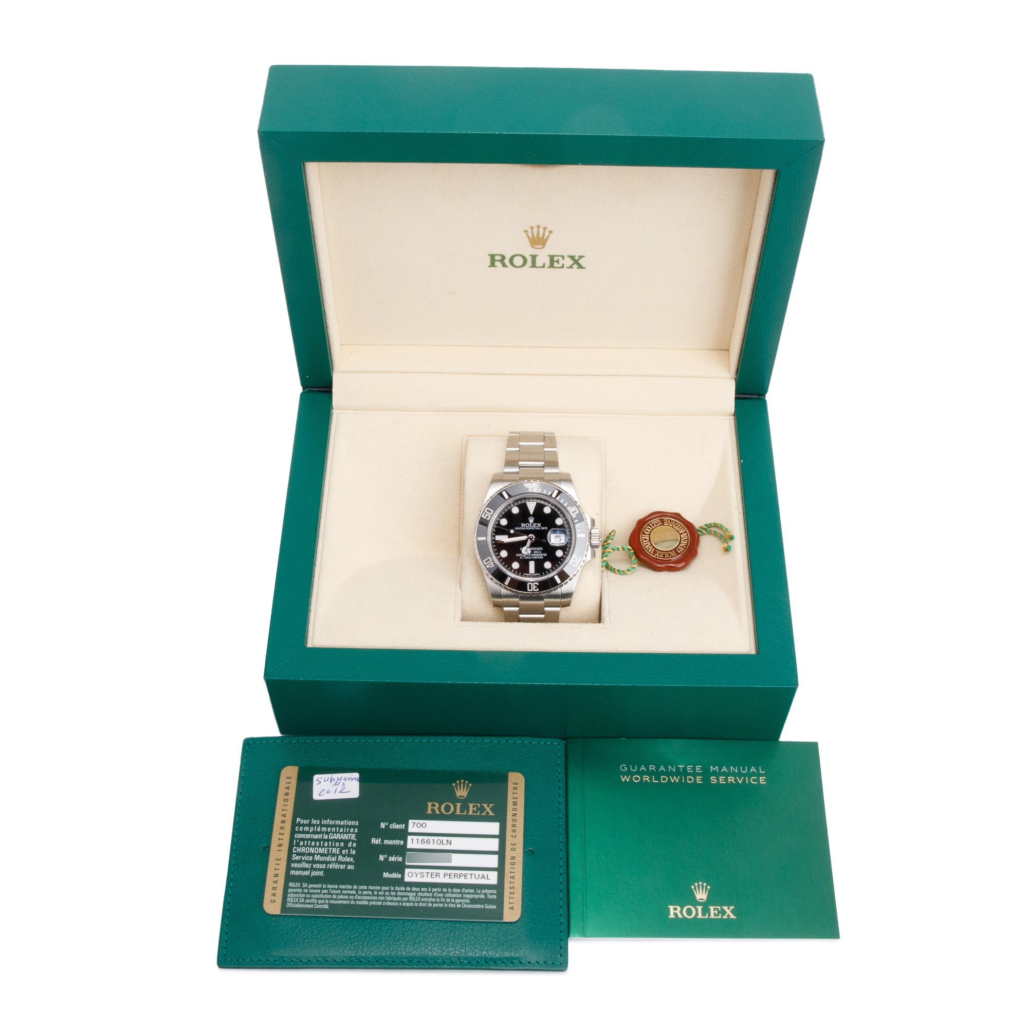 Rolex Stainless Steel Submariner Date 40 MM Automatic Watch 116610LN w/ Box & Papers