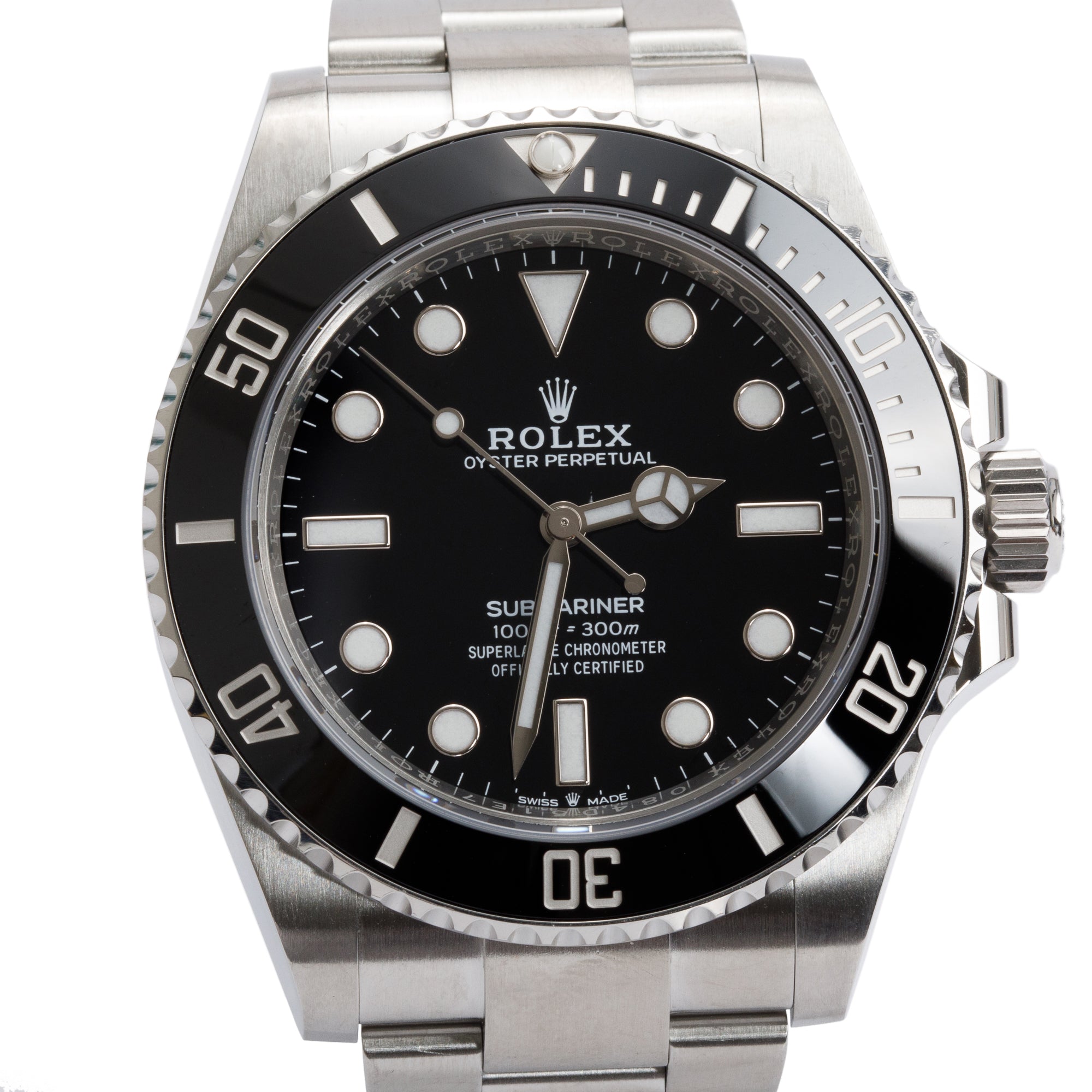 Rolex Stainless Steel Submariner (No Date) 41 MM Automatic Watch 124060 w/ Box & Papers