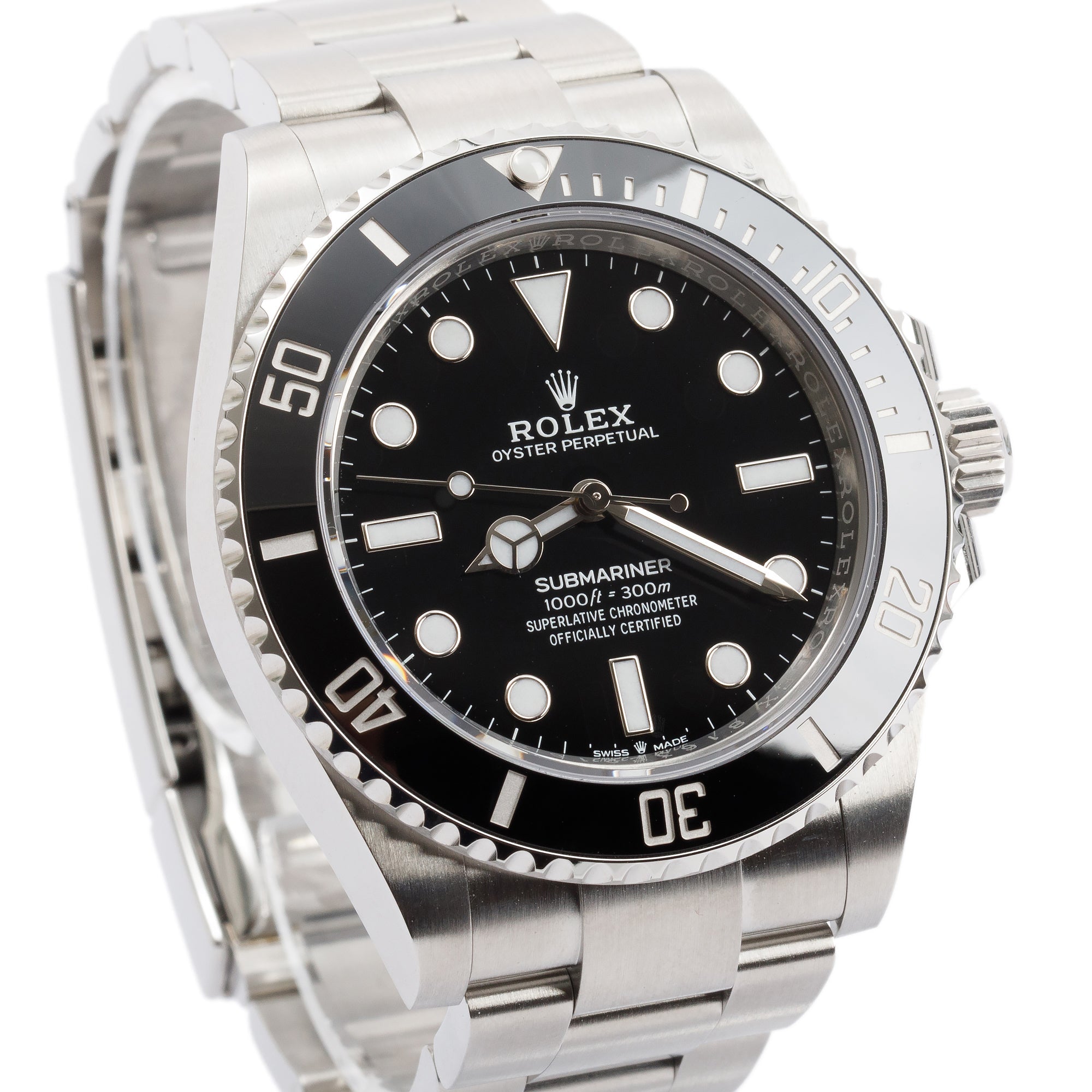 Rolex Stainless Steel Submariner (No Date) 41 MM Watch w/ Box & Papers