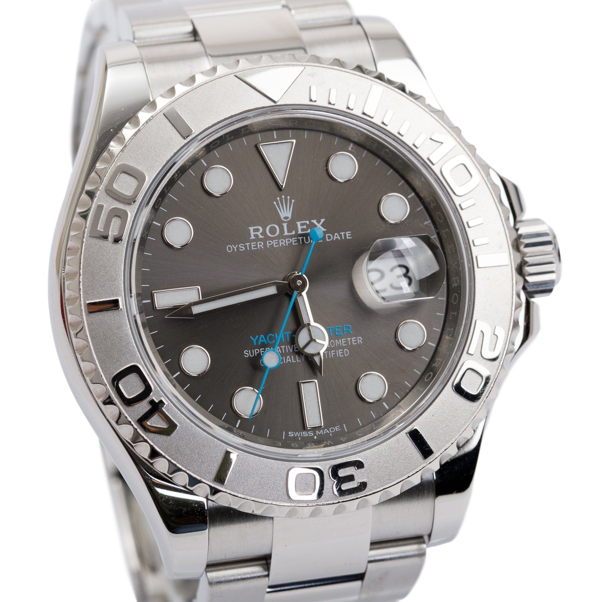 Rolex Stainless Steel Yacht-Master Date 40 MM Automatic Watch w/ Papers