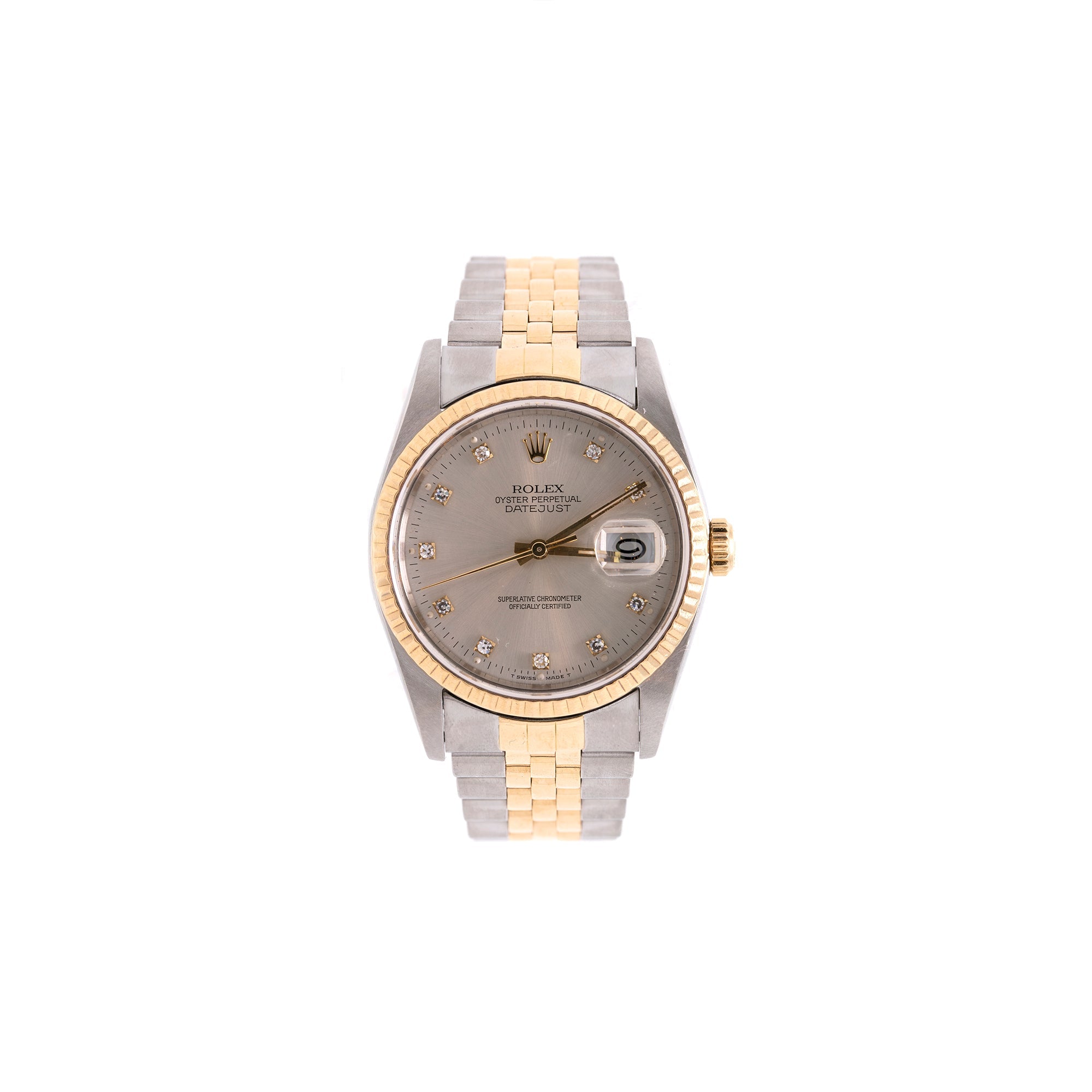Rolex Two-Tone Diamond Dial Datejust 36 MM Watch