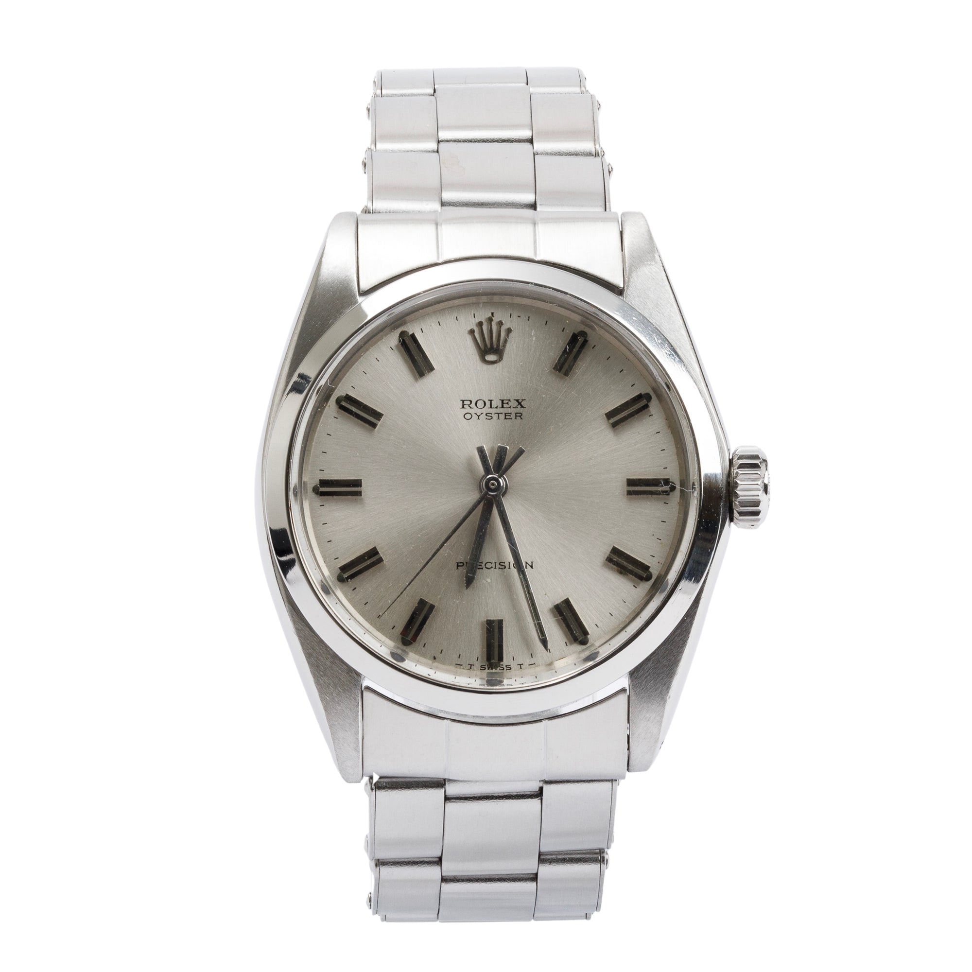 Rolex Vintage Stainless Steel Oyster Precision Manual 34 MM Watch