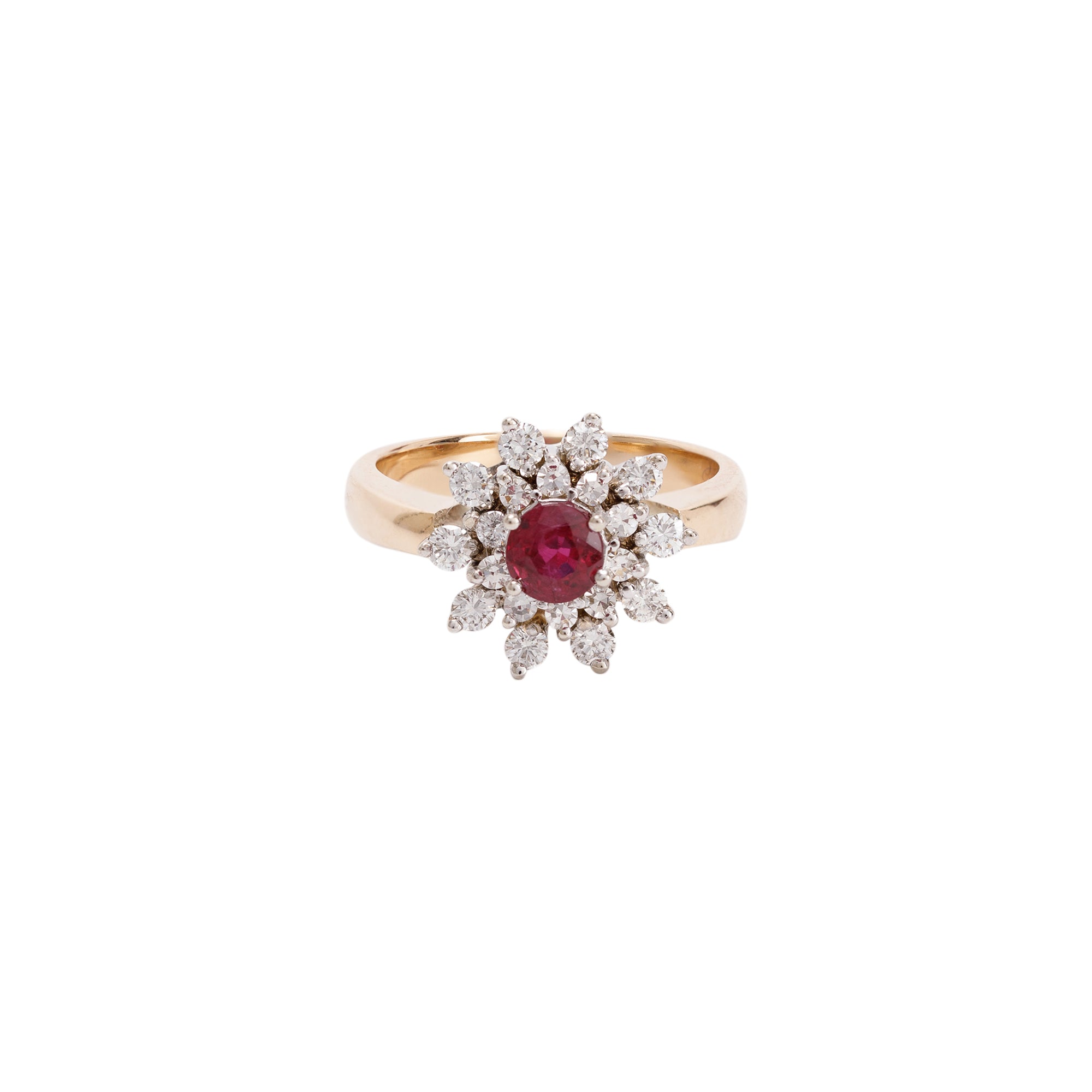 Ruby and Diamond Cocktail Ring