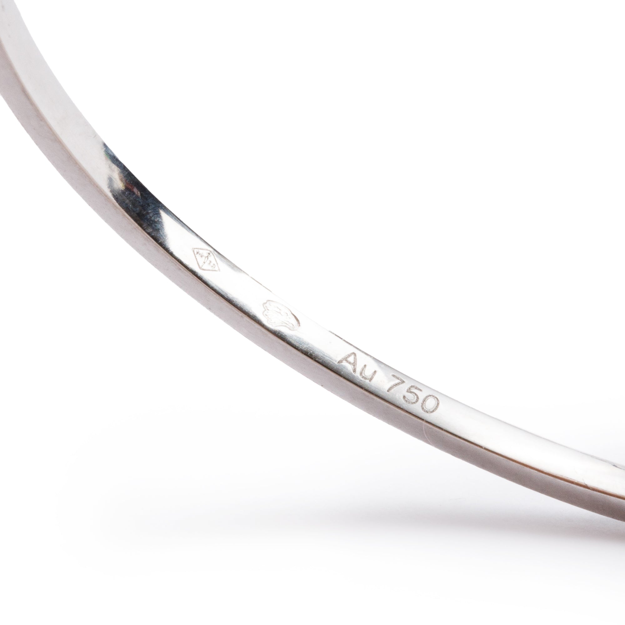 Saint Laurent 18k White Gold Diamond Cuff Bracelet w/ Box