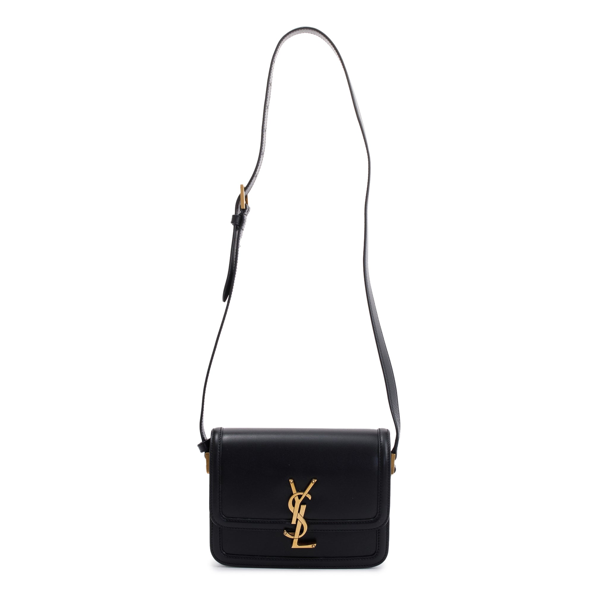 Saint Laurent 2020 Black Box Leather Small Solferino Satchel