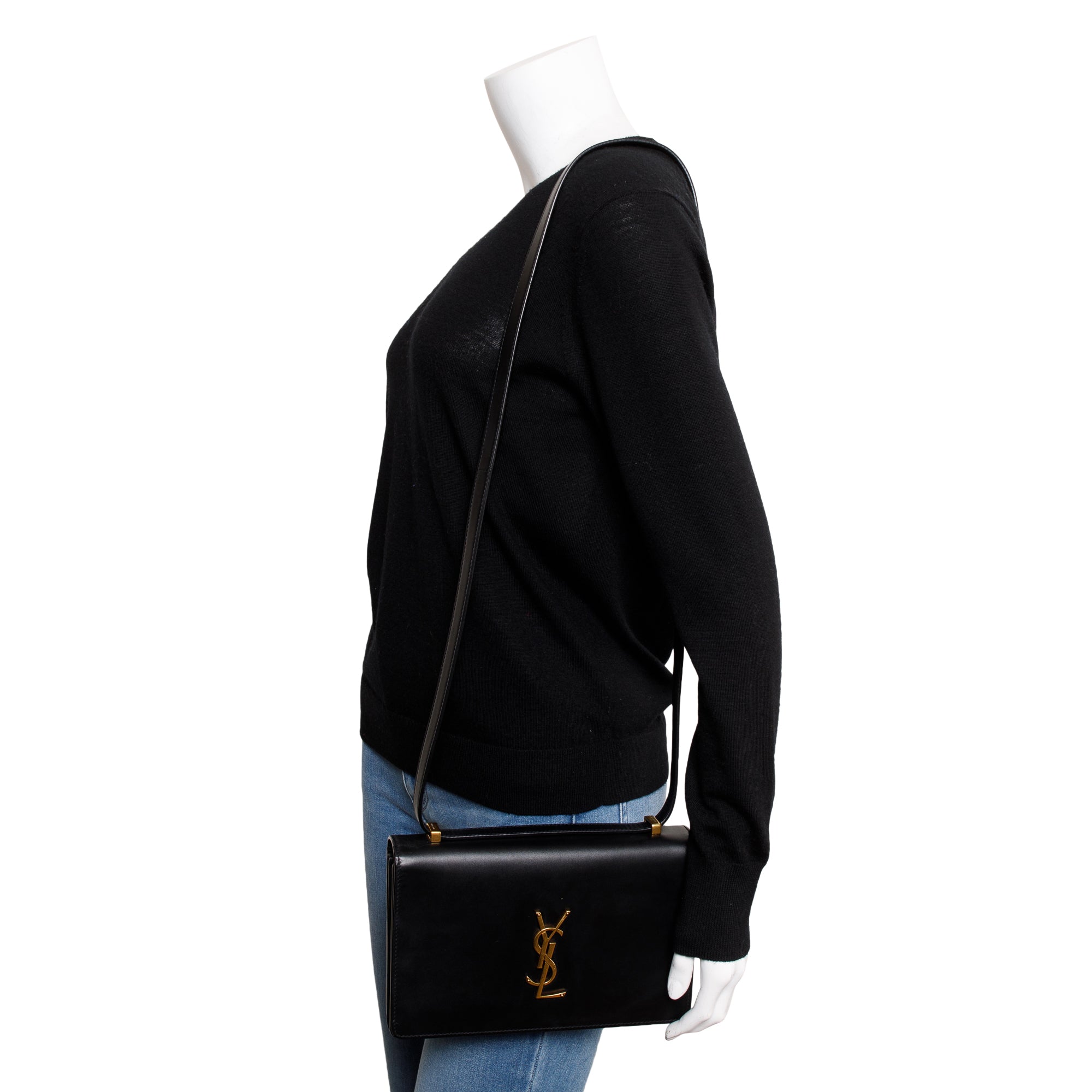 Saint Laurent 2020 Black Calfskin Leather Medium Dylan Shoulder Bag