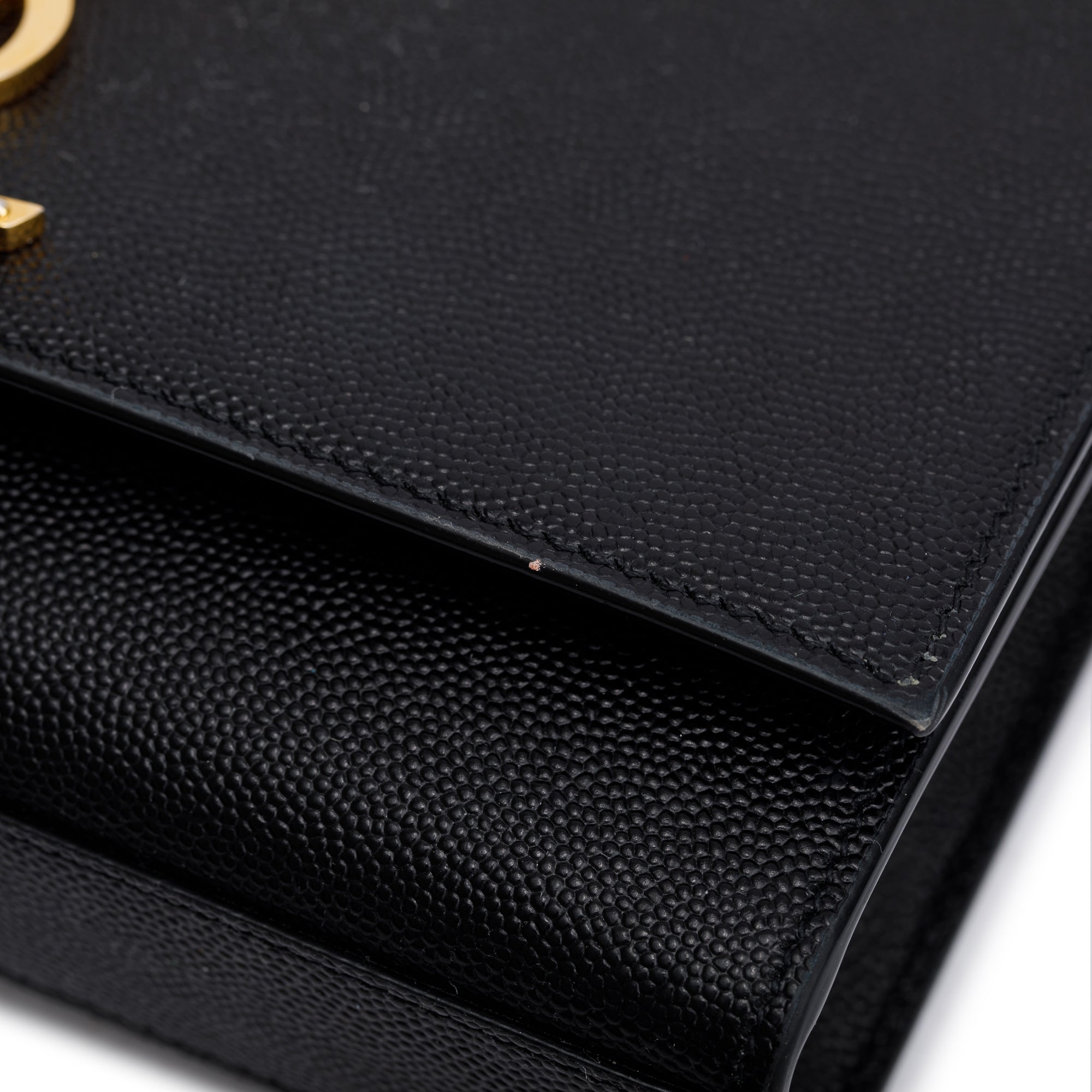 Saint Laurent 2020 Black Grain De Poudre Leather Small Kate Bag