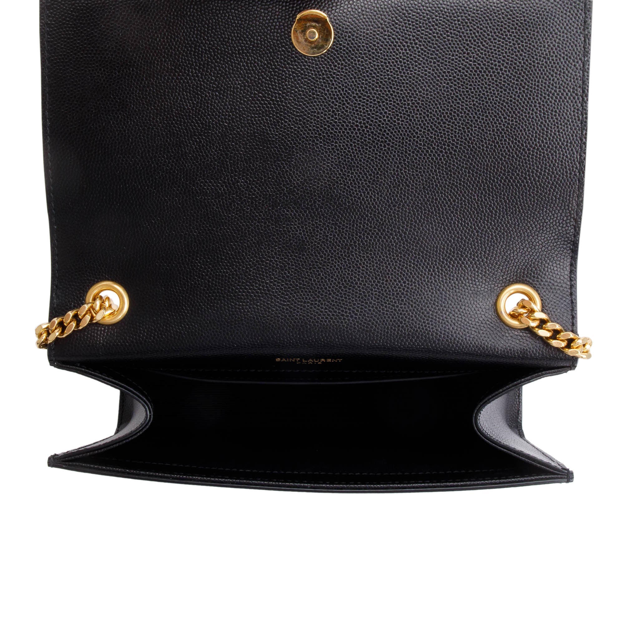 Saint Laurent 2020 Black Grain De Poudre Leather Small Kate Bag w/ Box