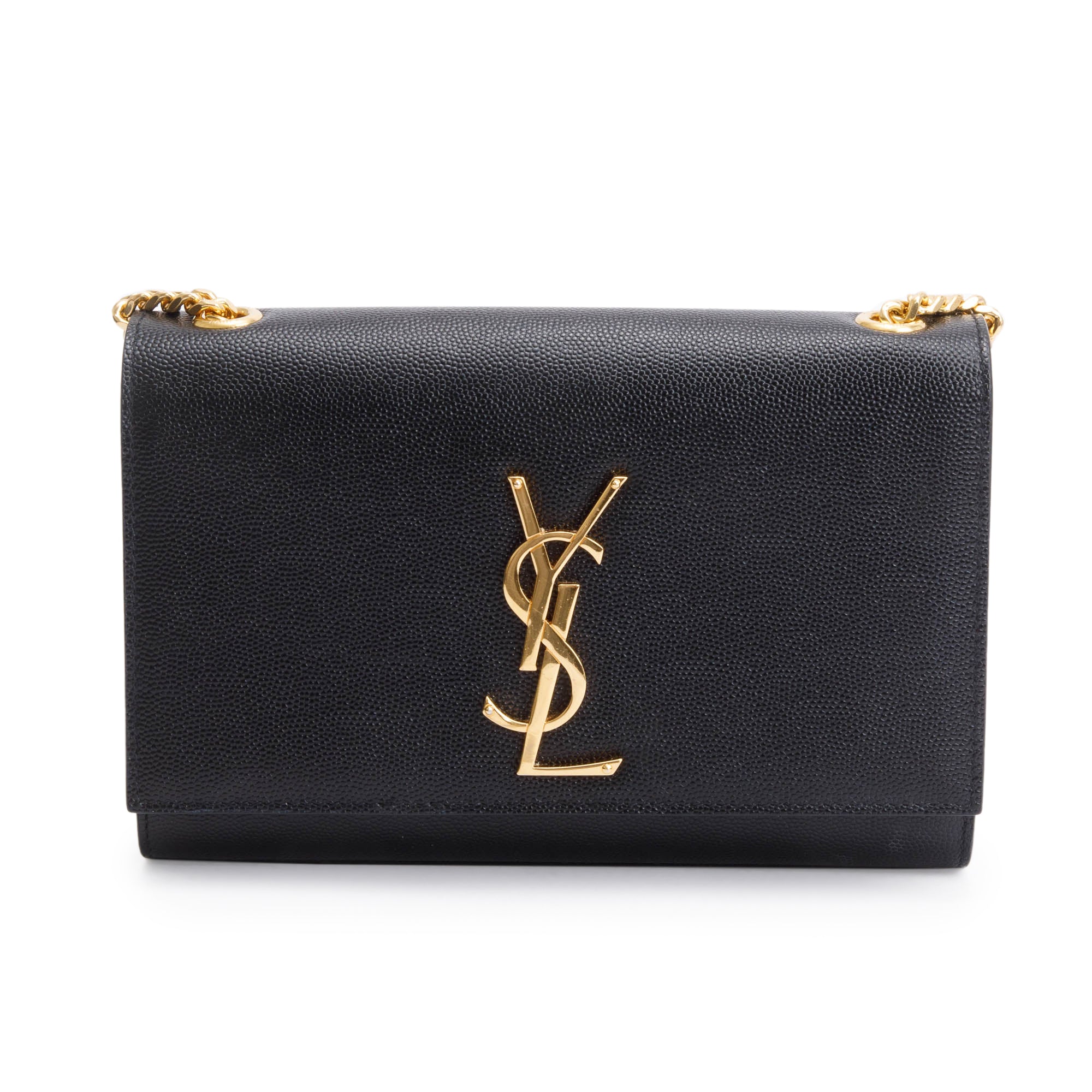 Saint Laurent 2020 Black Grain De Poudre Leather Small Kate Bag w/ Box