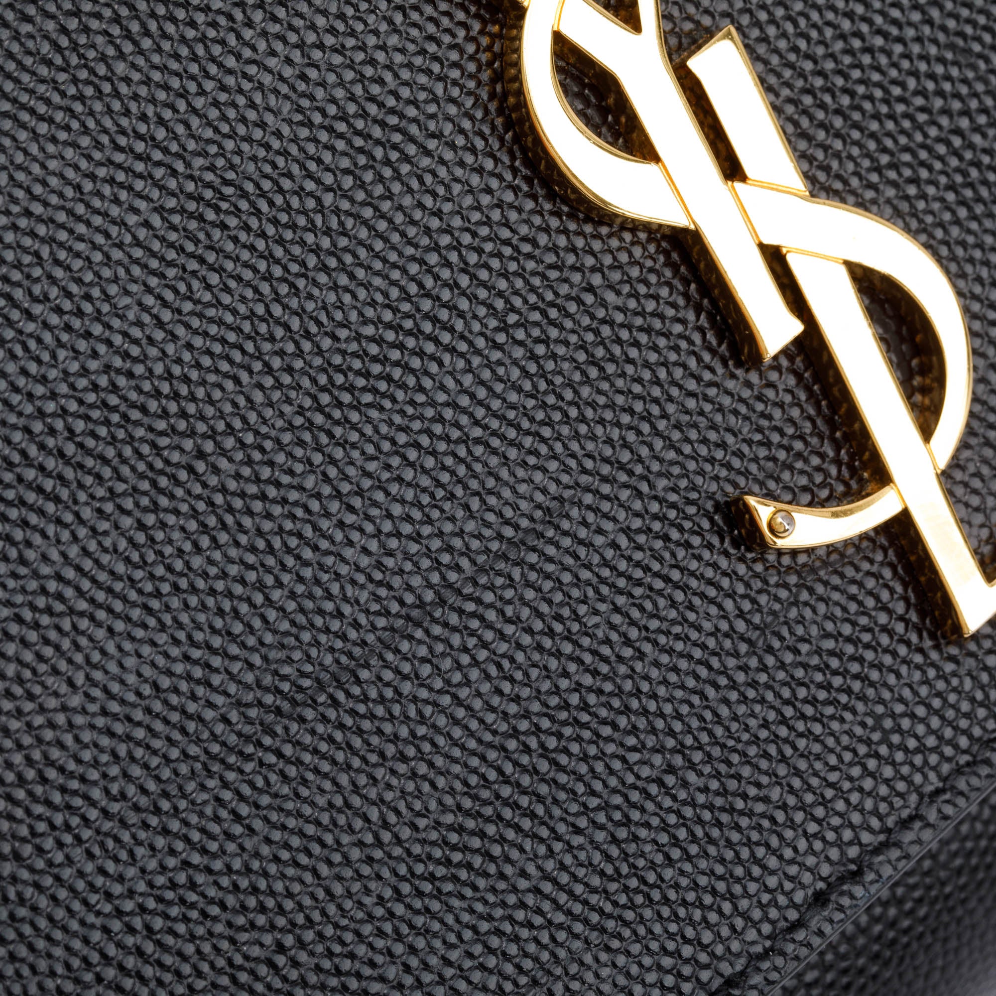 Saint Laurent 2020 Black Grain De Poudre Leather Small Kate Bag w/ Box