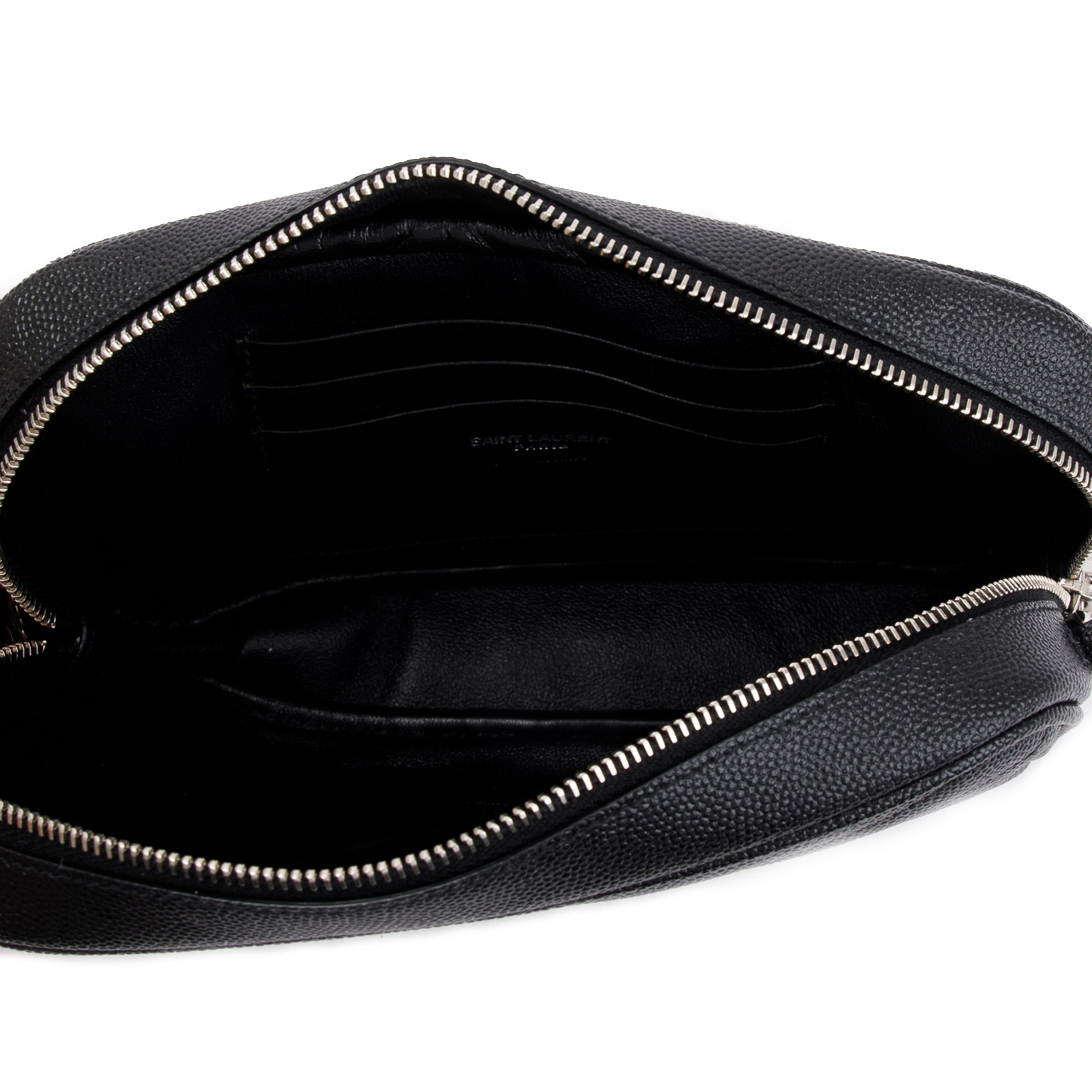 Saint Laurent 2020 Black Grain de Poudre Matelasse Mini Lou Camera Bag