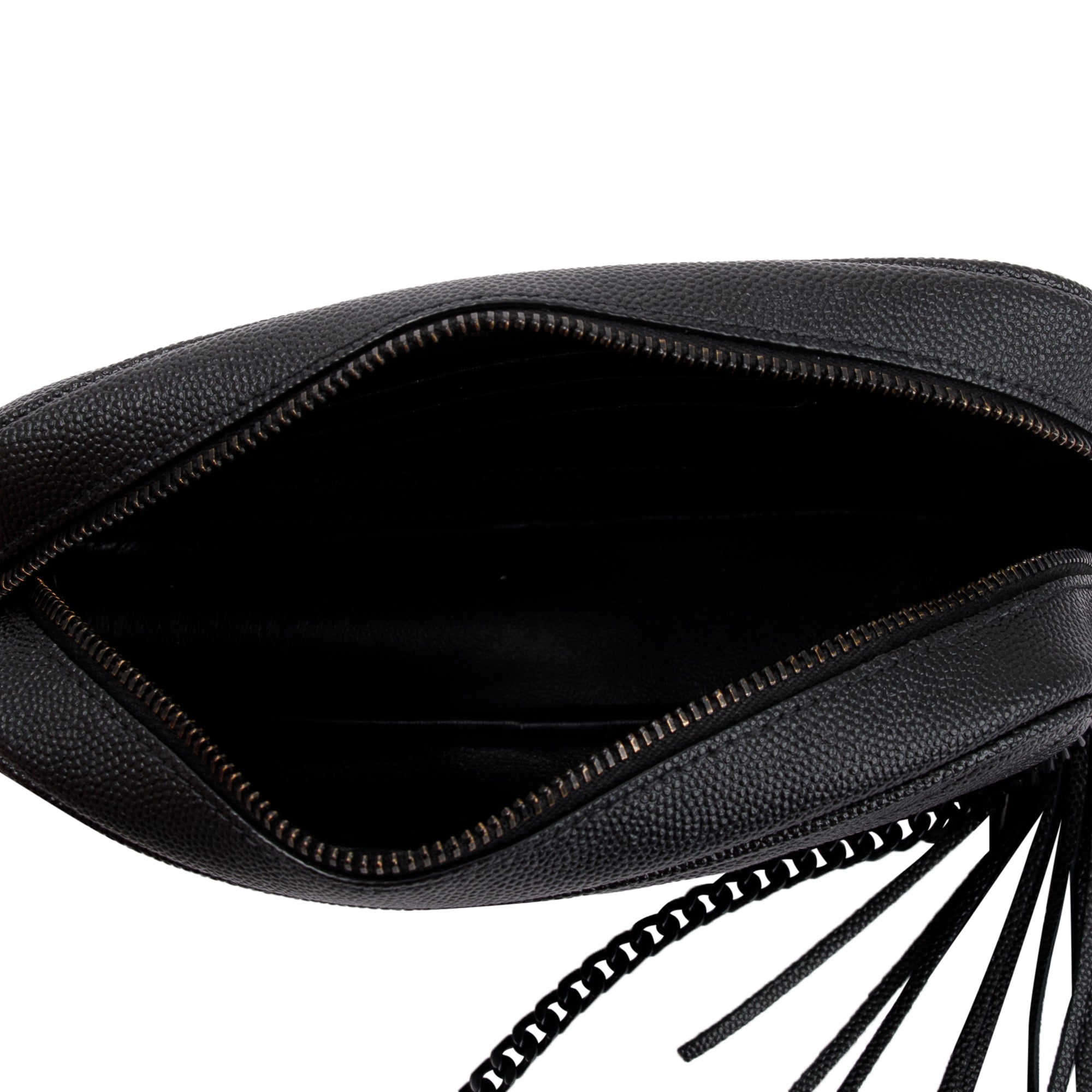 Saint Laurent 2020 Black Grain de Poudre Matelasse Mini Lou Camera Bag w/ Box