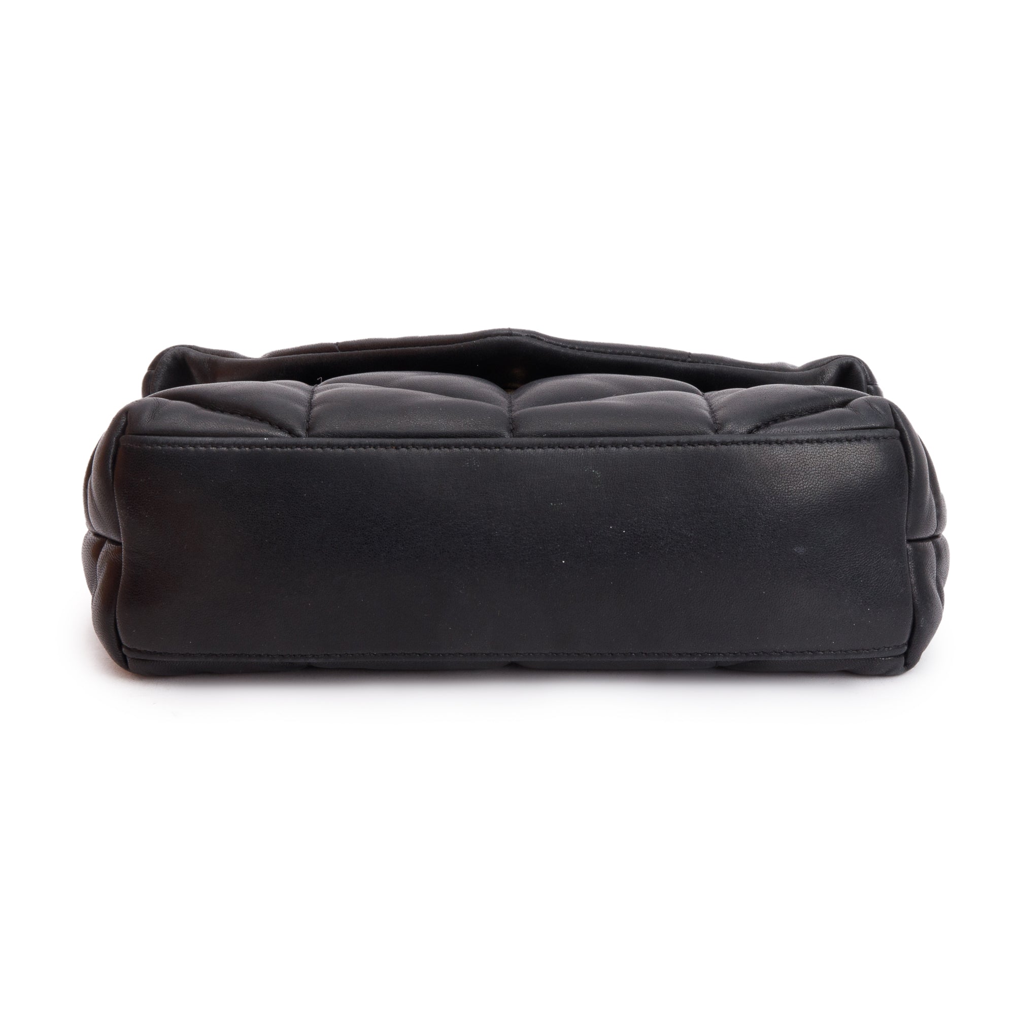 Saint Laurent 2020 Black Leather Toy Puffer Loulou Shoulder Bag w/ Box