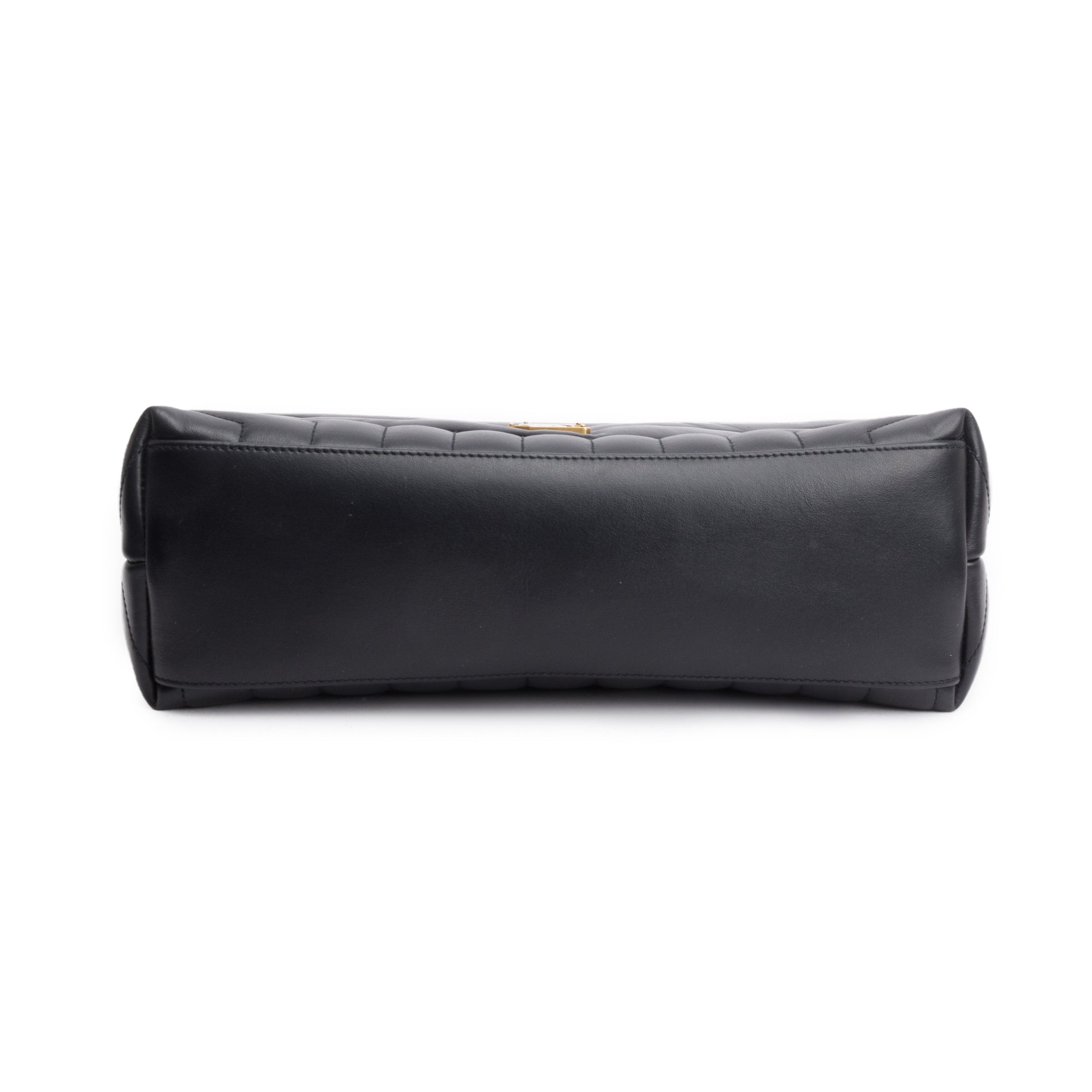 Saint Laurent 2020 Black Quilted Leather Medium Loulou Monogram Shoulder Bag