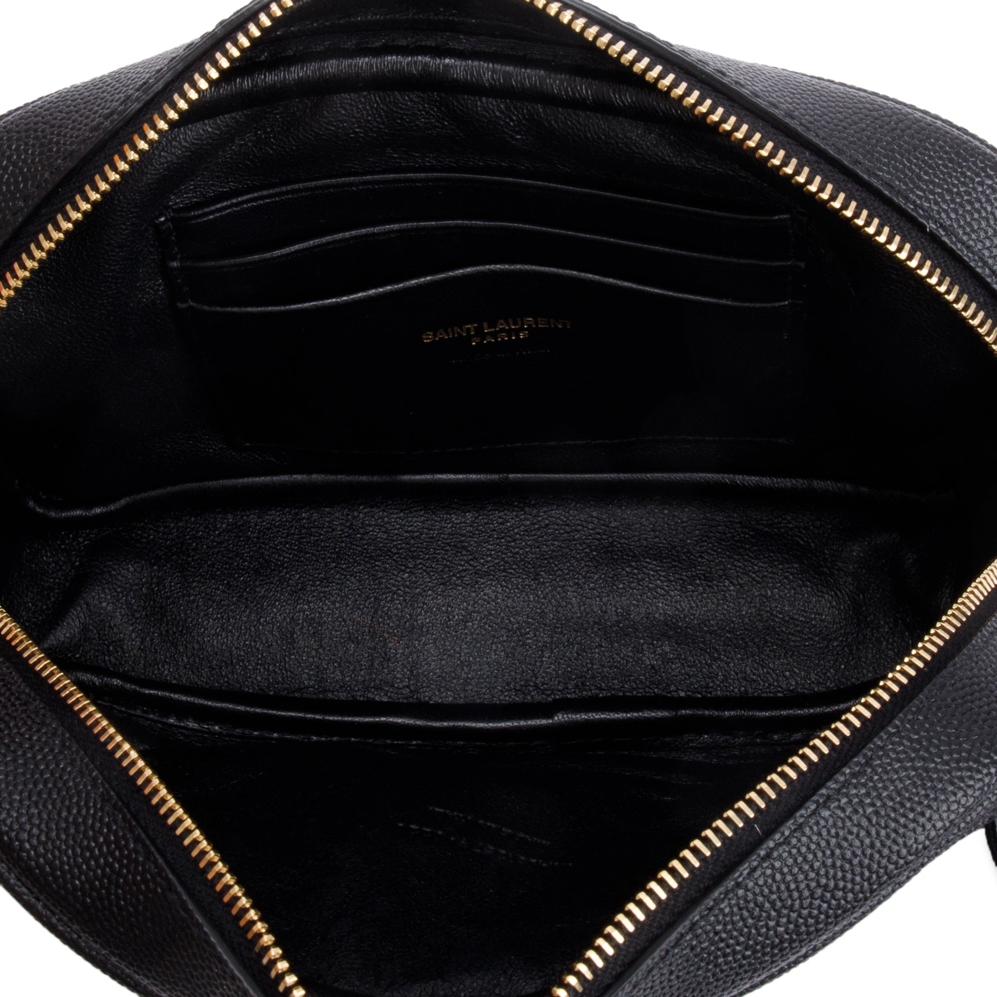 Saint Laurent 2020 Black Quilted Leather Mini Lou Camera Bag w/ Box