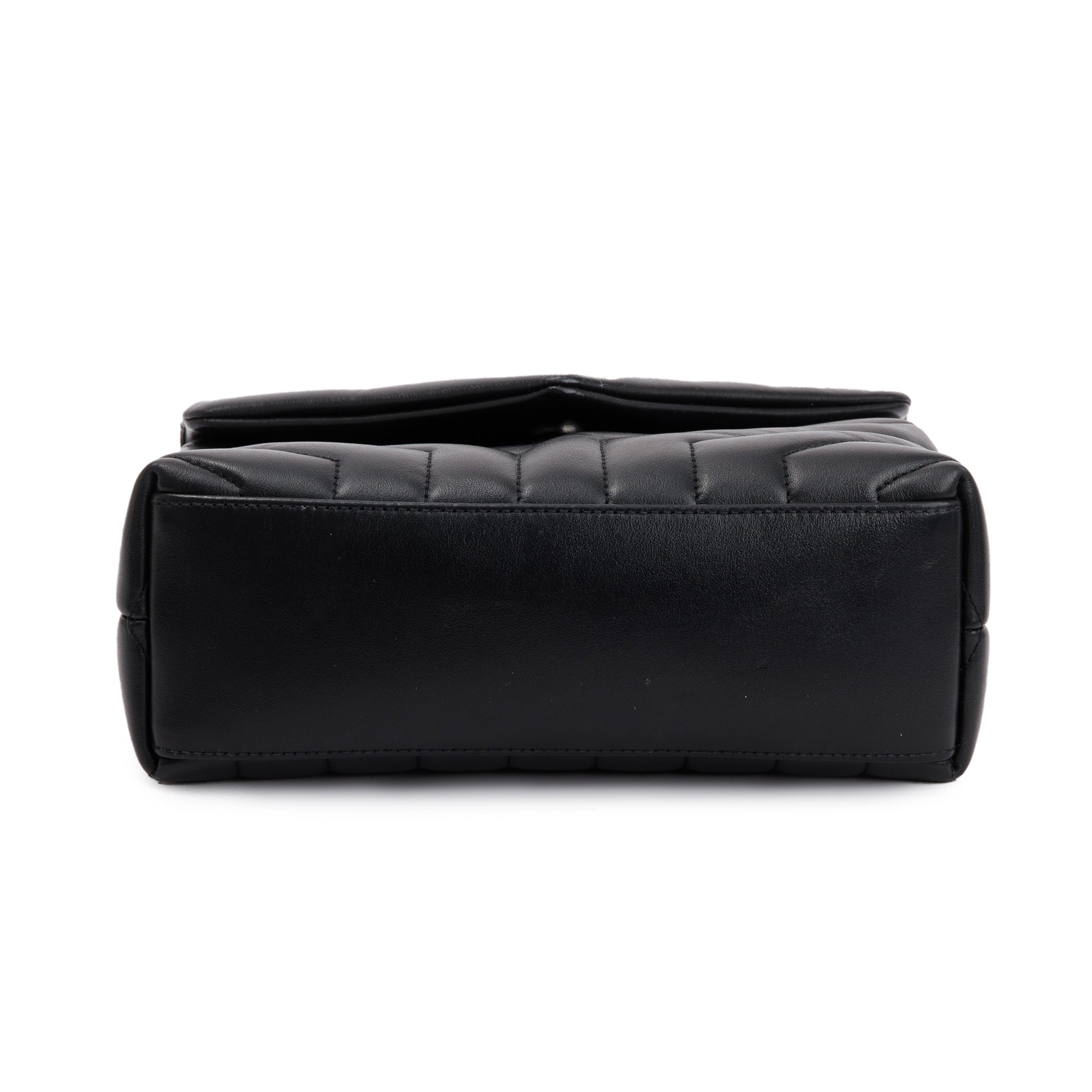Saint Laurent 2020 Black Quilted Leather Small LouLou Chain Shoulder Bag w/ Box