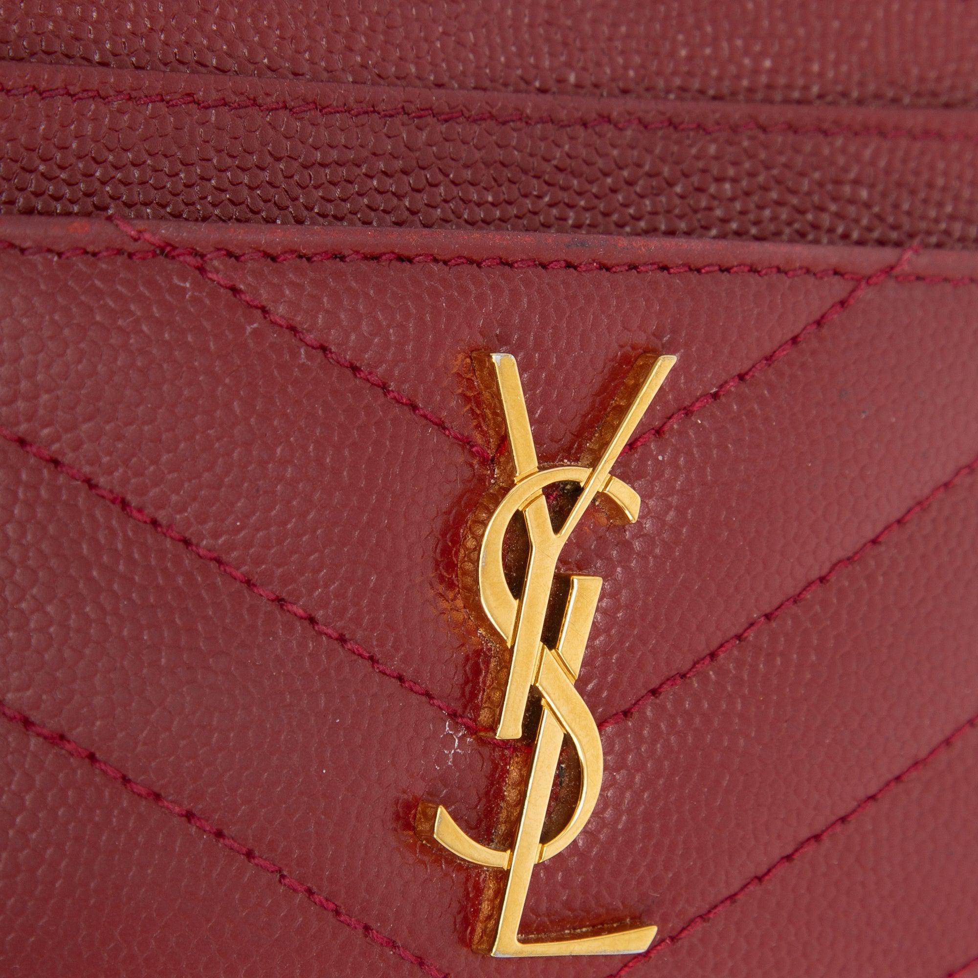 Saint Laurent 2020 Cassandre Matelasse Card Case w/ Box