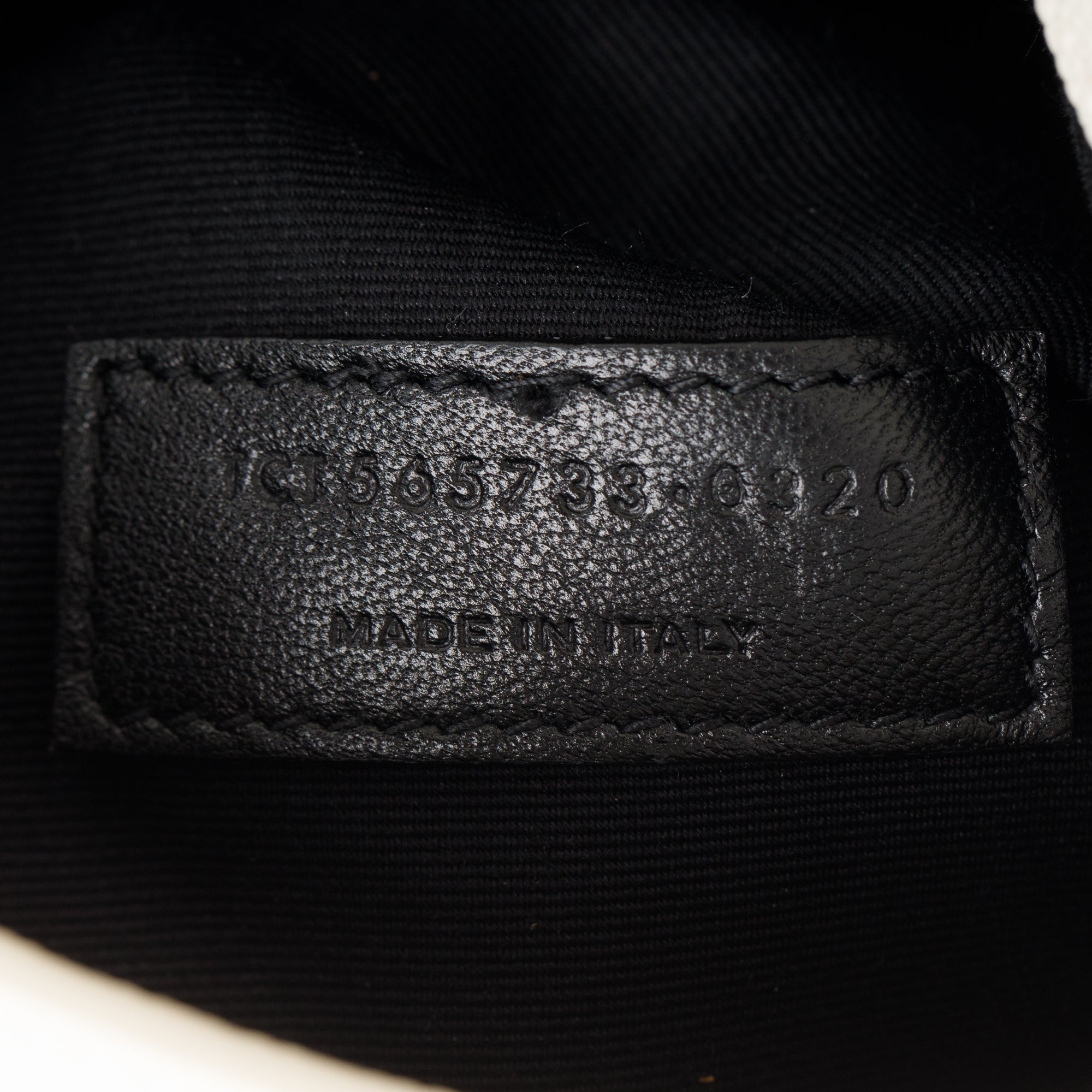 Saint Laurent 2020 Creme Grain de Poudre Monogram Uptown Baby Pouch w/ Box