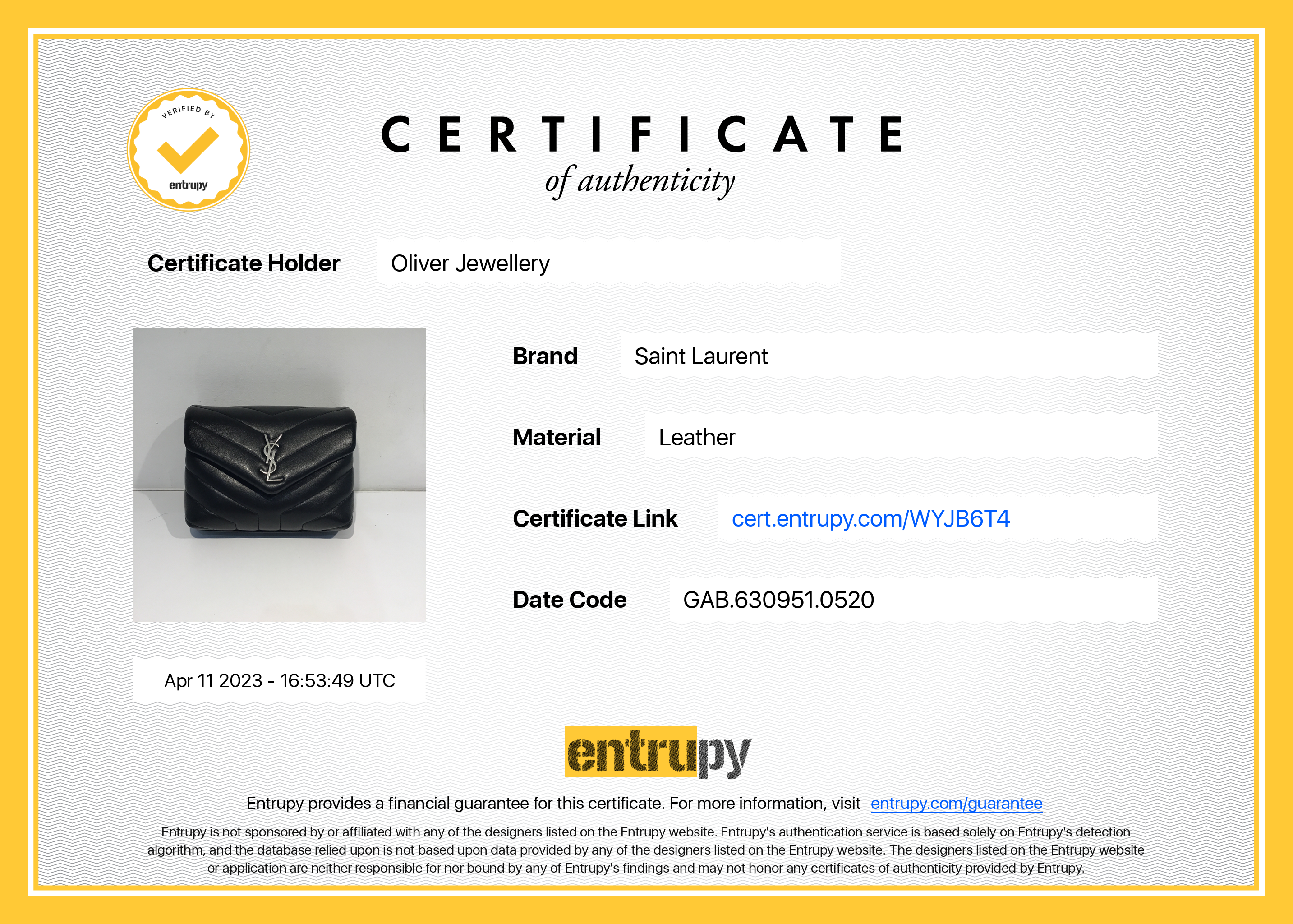 Saint Laurent 2020 Monogram Matelasse Toy Loulou Crossbody Bag w/ Box