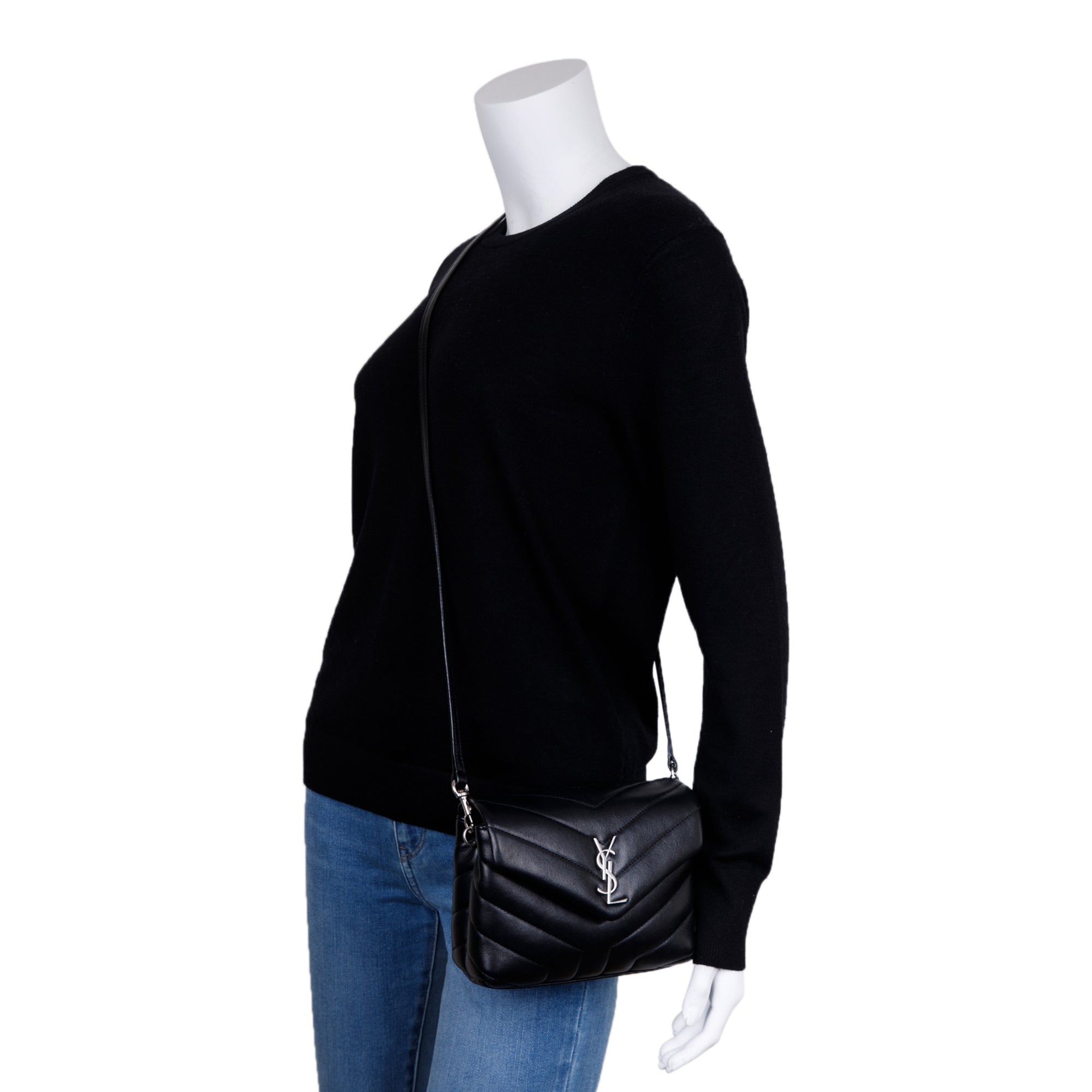 Saint Laurent 2020 Monogram Matelasse Toy Loulou Crossbody Bag w/ Box