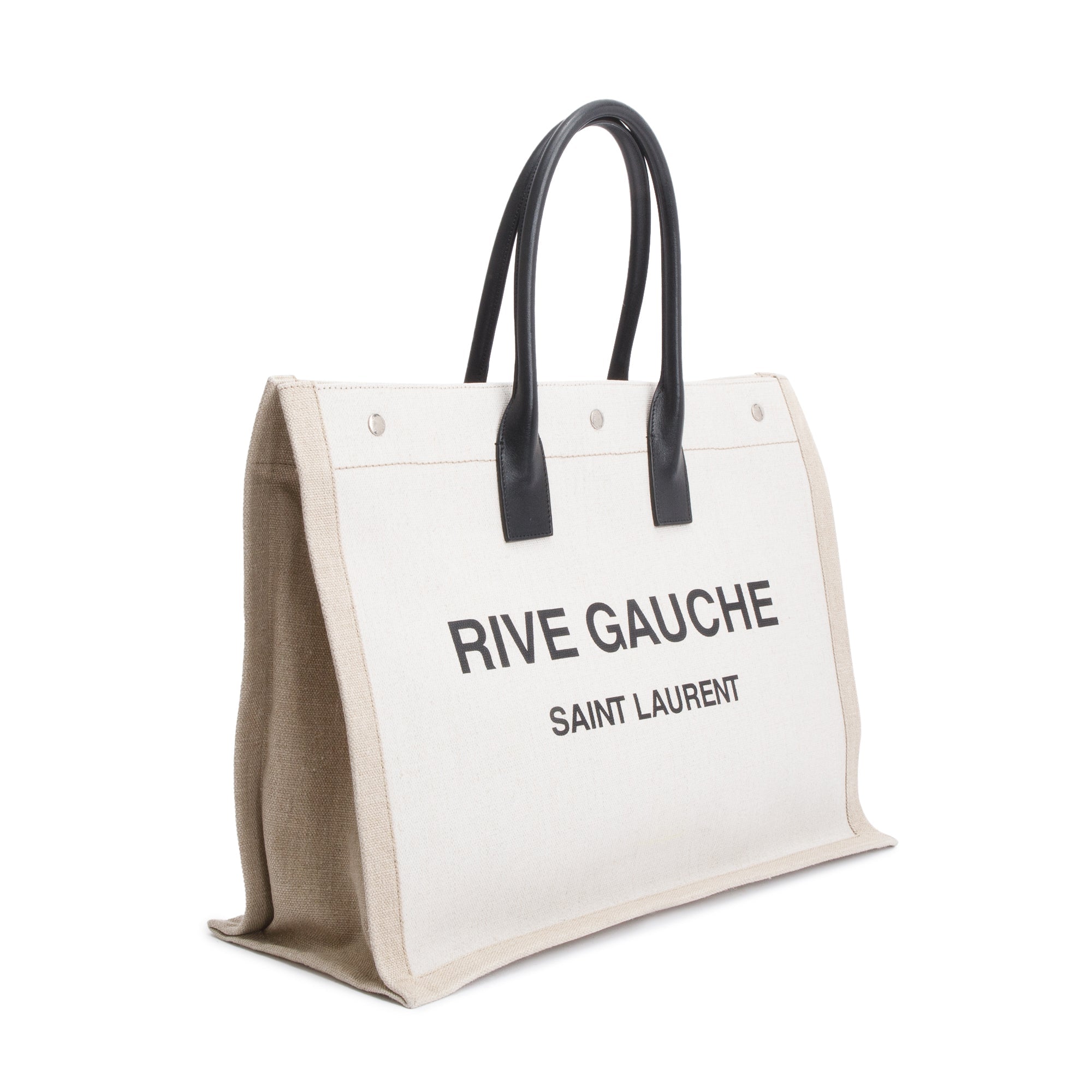 Saint Laurent 2020 Neutral Canvas Large Rive Gauche Canvas Tote