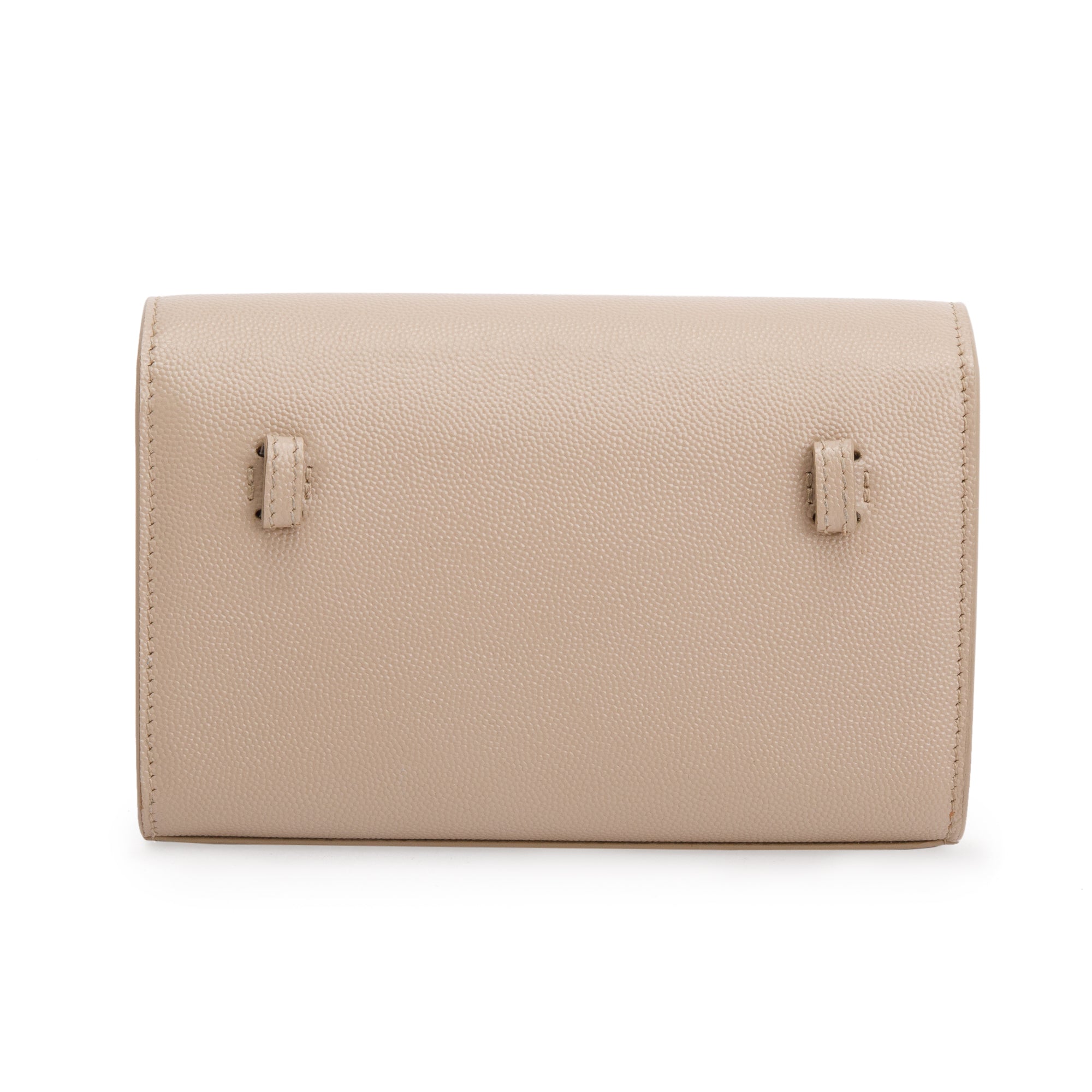 Saint Laurent 2021 Beige Grain De Poudre Leather Kate Belt Bag w/ Box