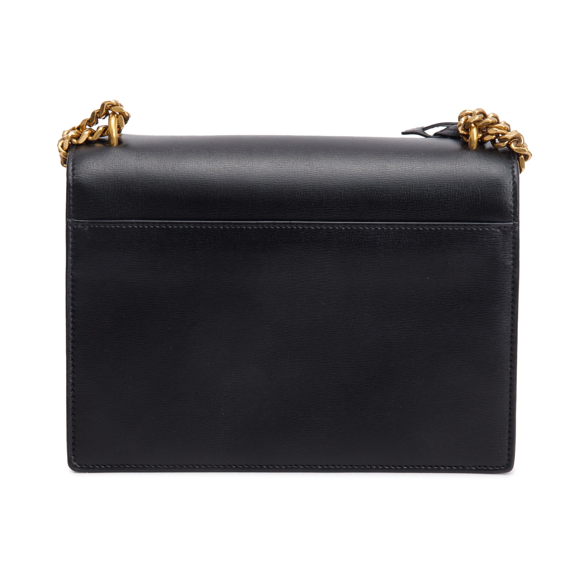 Saint Laurent 2021 Black Calfskin Leather Medium Sunset Shoulder Bag w/ Box