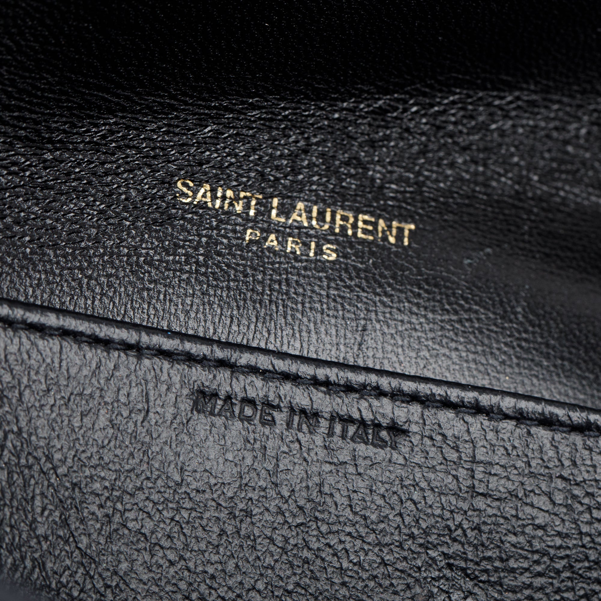 Saint Laurent 2021 Black Crocodile Embossed Leather Uptown Chain Wallet w/ Box