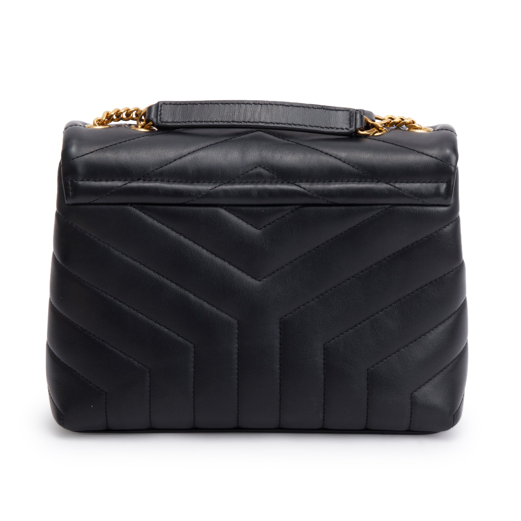 Saint Laurent 2021 Black Quilted Leather Small Loulou Shoulder Bag
